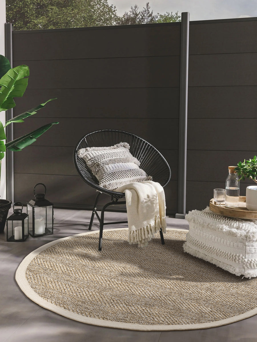 Jutte 02 M-104 Yuvarlak Doğal Jüt Sisal Halı