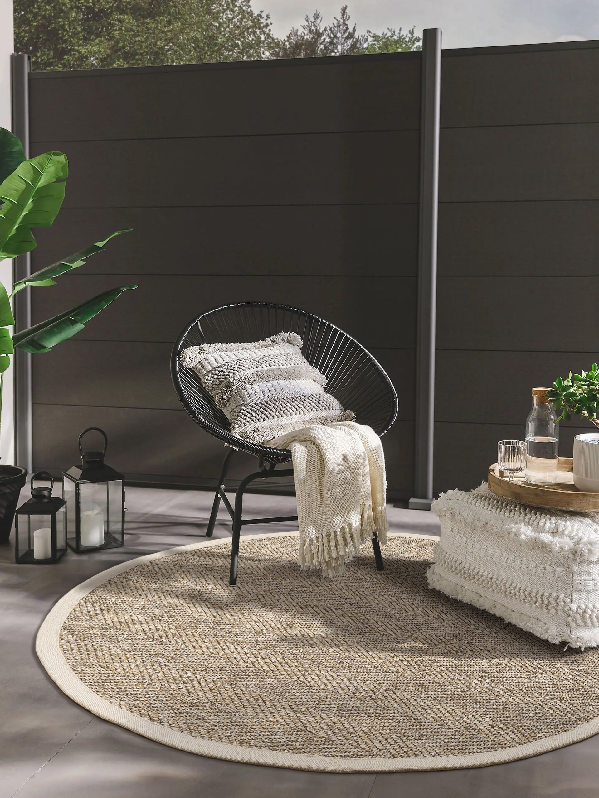 Jutte 02 M-104 Yuvarlak Doğal Jüt Sisal Halı