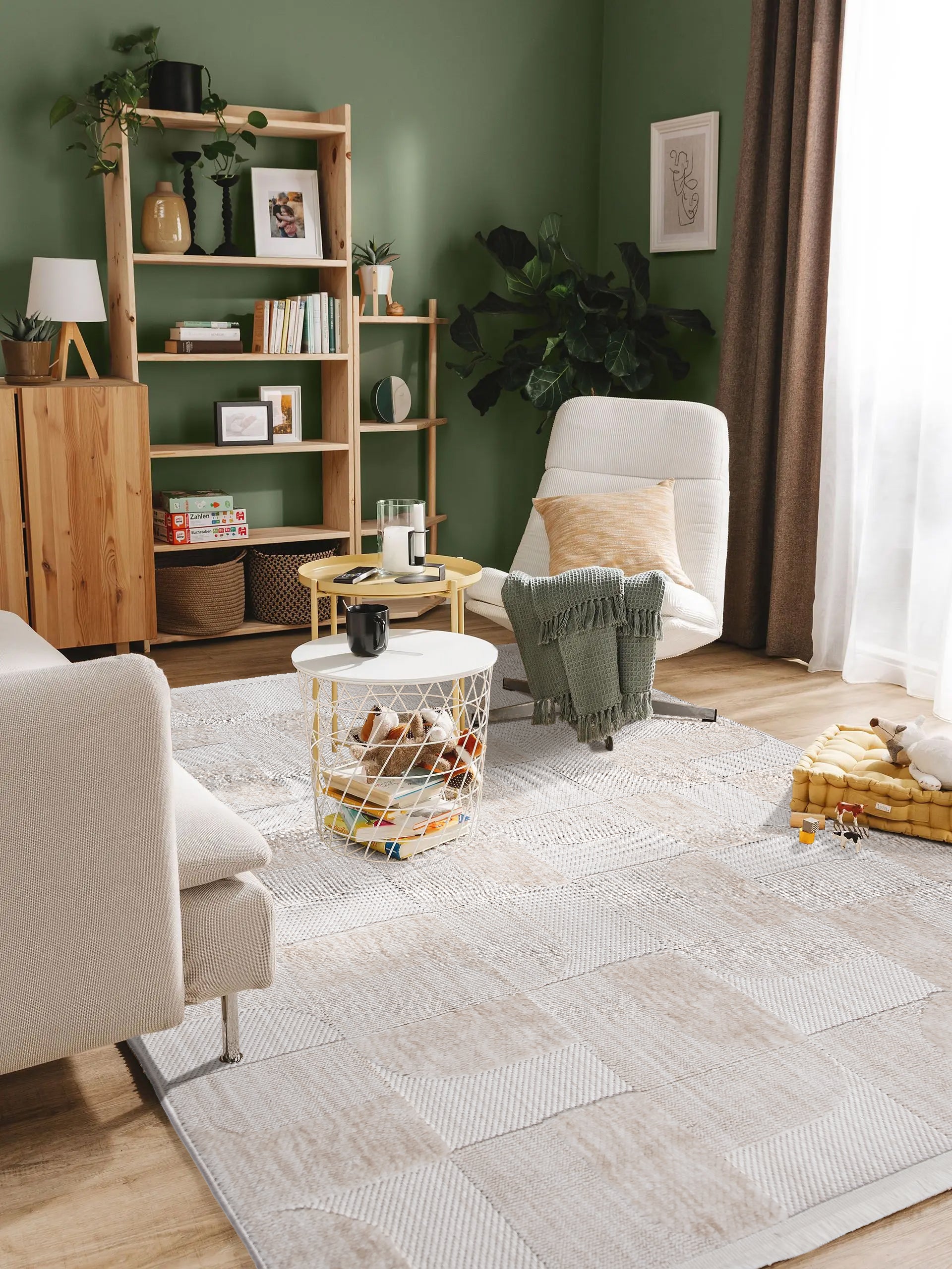 Orion OR01 Cream Modern Salon Halısı