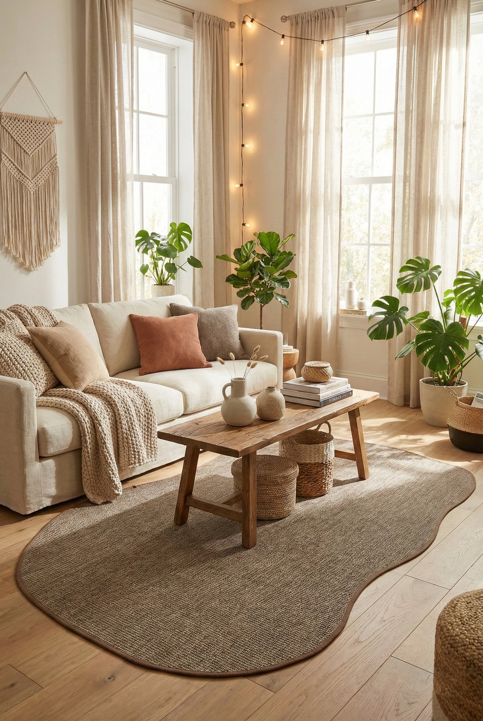 Canvas 3 Judy JD03 Sand Cotton Bordure 04 Dark Beige Amorf Sisal Halı