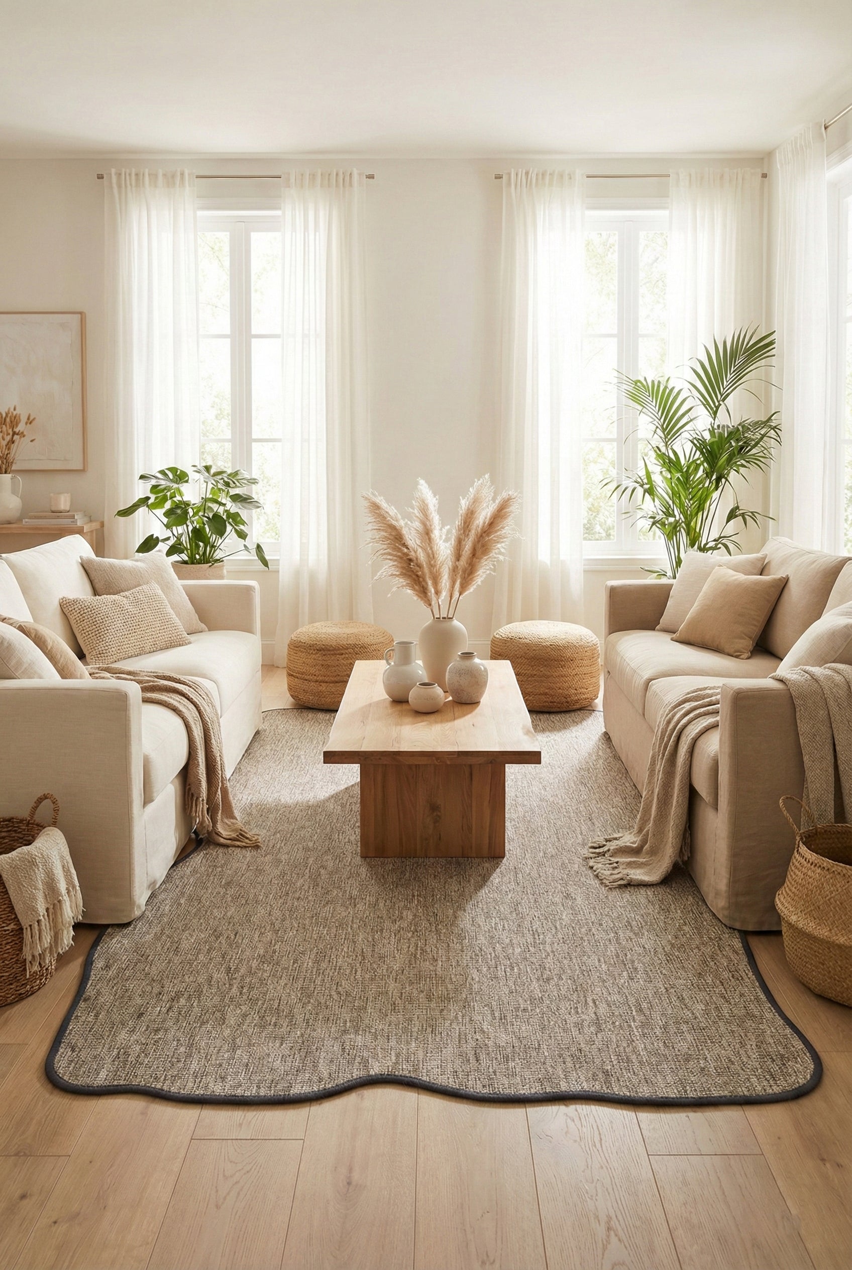 Canvas 4 Look LK02 Grey Cotton Bordure 10 Black Amorf Sisal Halı