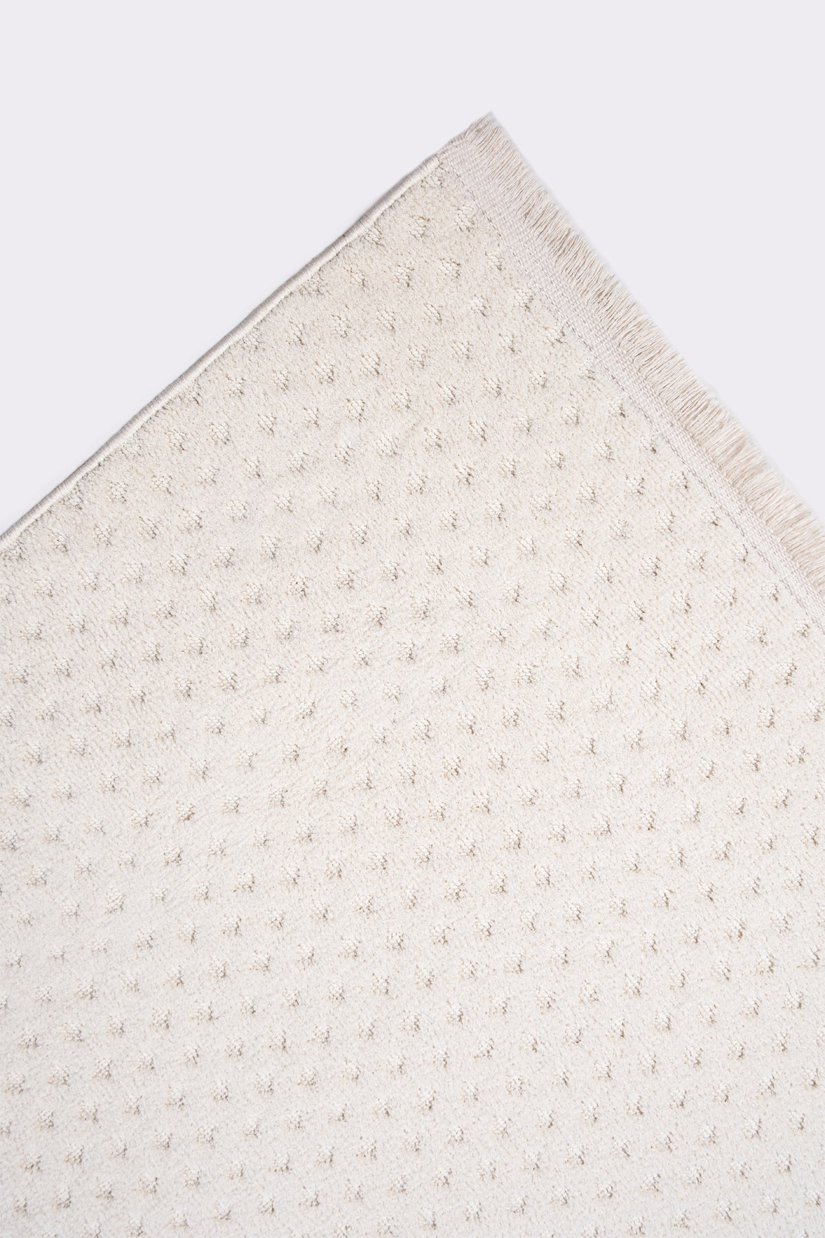 Pita PT01 Cream Plush Textured Scandinavian Living Room Machine Carpet