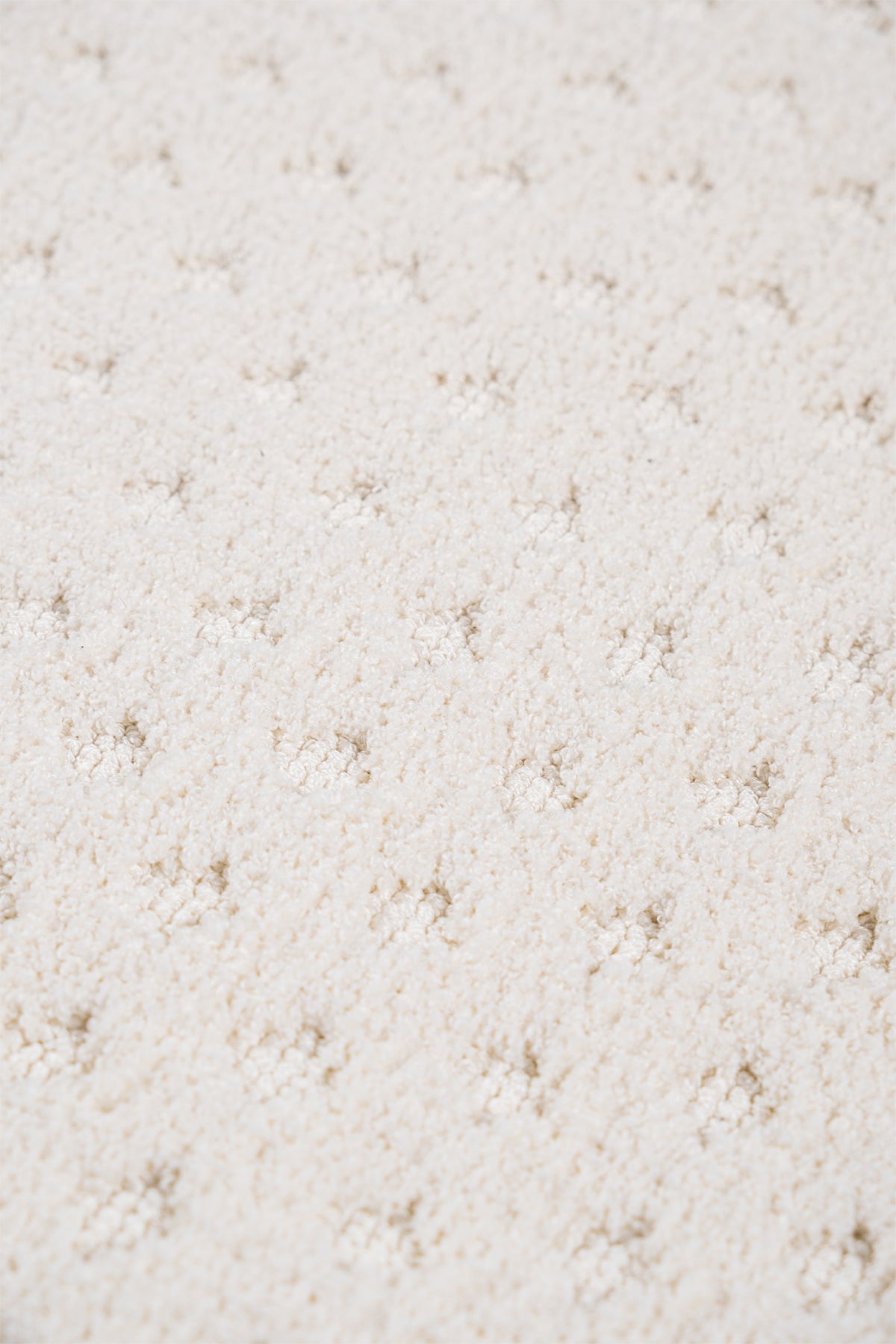 Pita PT01 Cream Plush Textured Scandinavian Living Room Machine Carpet