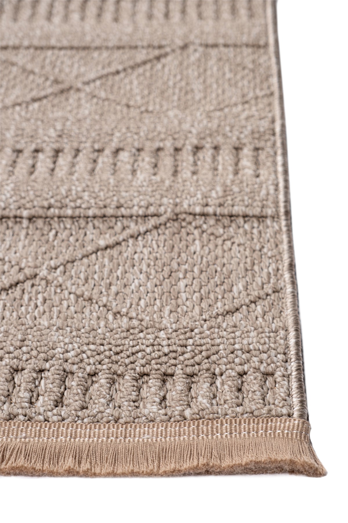 Marie MR01 Beige Makrome Dokumalı Makine Halısı