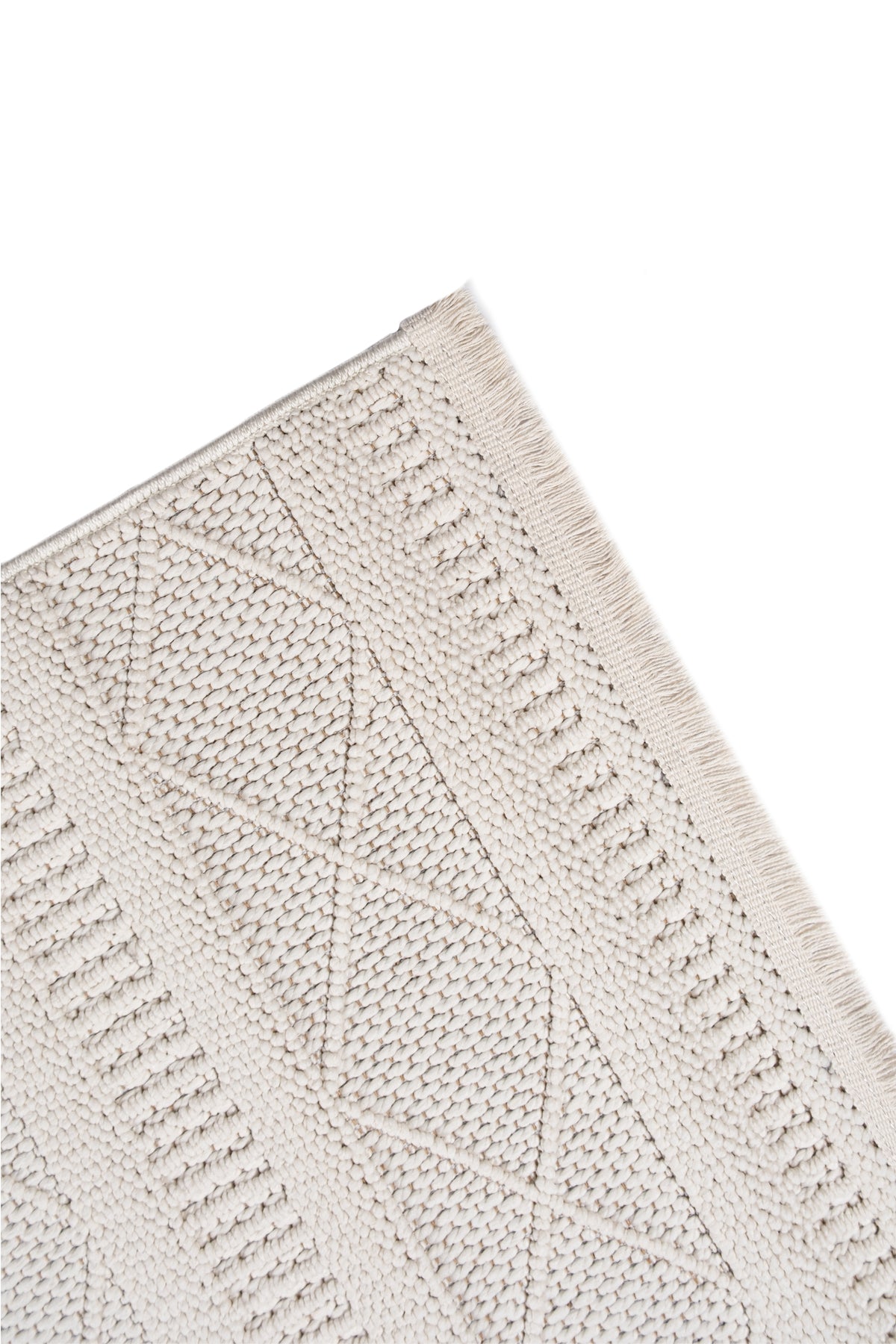 Marie MR01 Cream Macrame Woven Machine Rug
