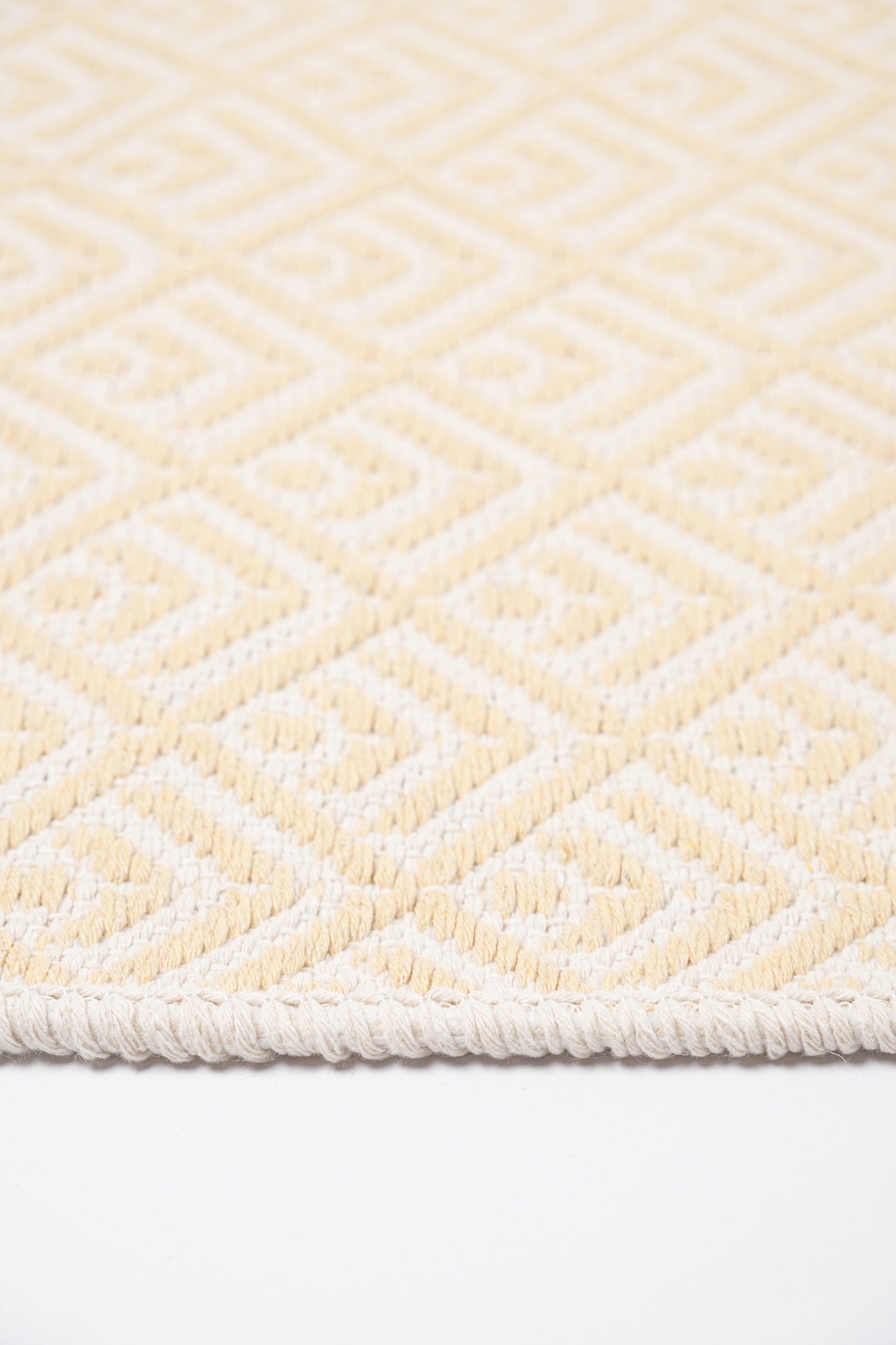 Liva LV03 Krem - %100 Pamuk Çift Taraflı Kilim Paspas