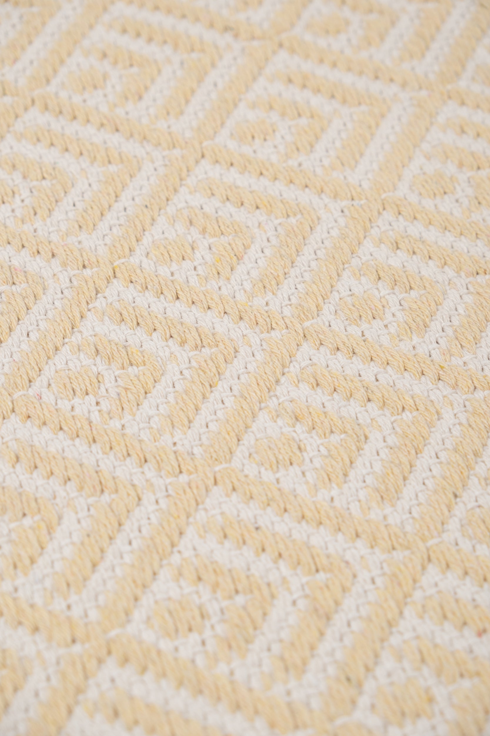 Liva LV03 Krem - %100 Pamuk Çift Taraflı Kilim Paspas