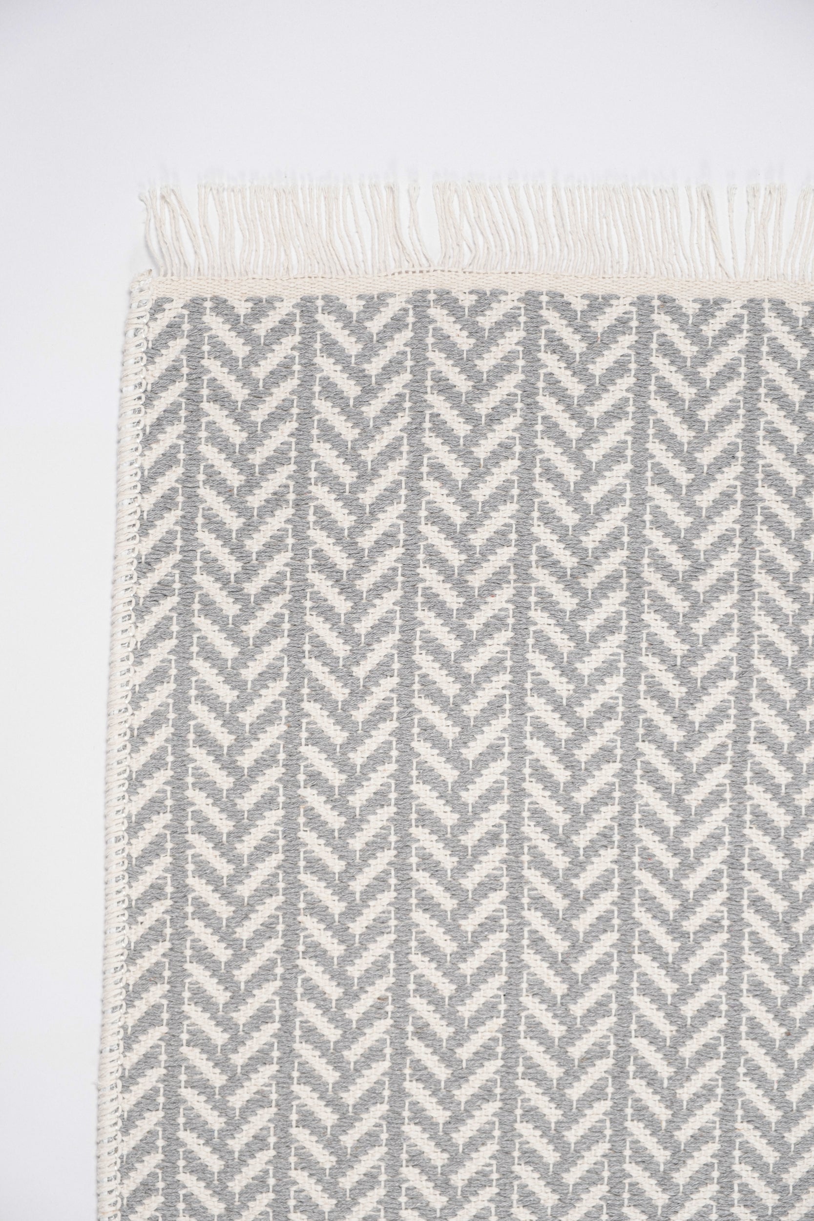 Liva LV04 Gri - %100 Pamuk Çift Taraflı Kilim Paspas