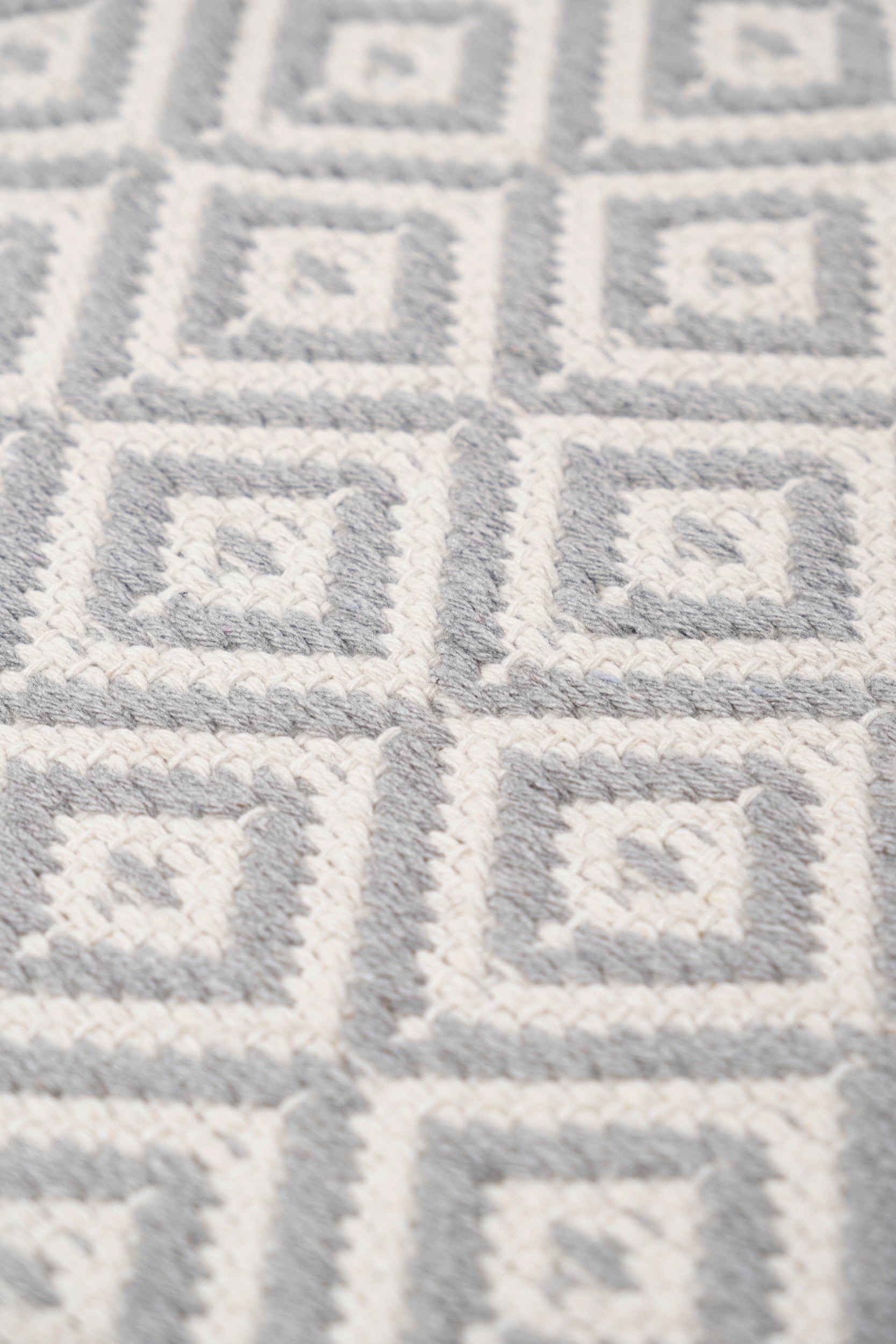Liva LV02 Gri - %100 Pamuk Çift Taraflı Kilim Paspas
