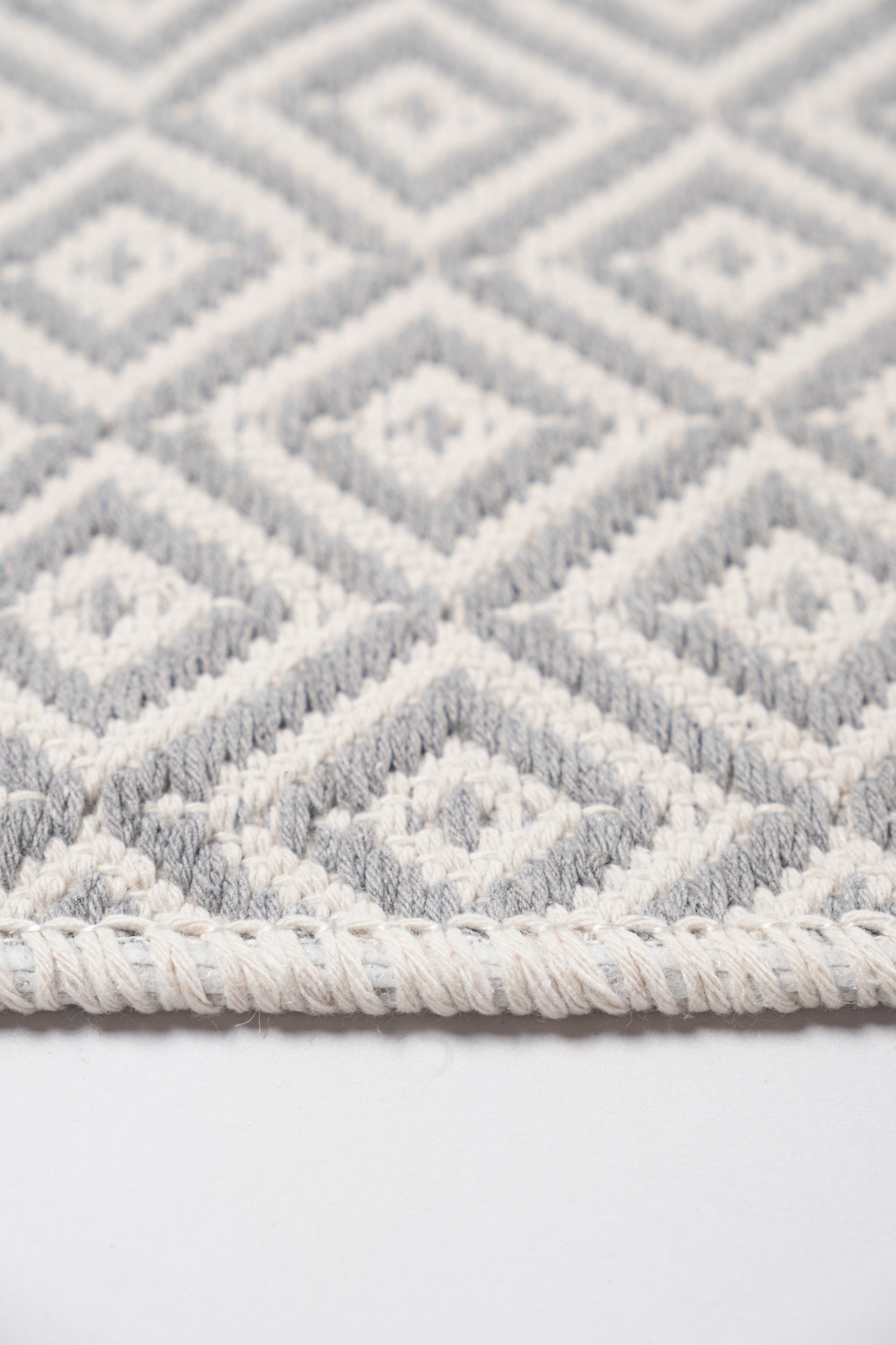 Liva LV02 Gri - %100 Pamuk Çift Taraflı Kilim Paspas