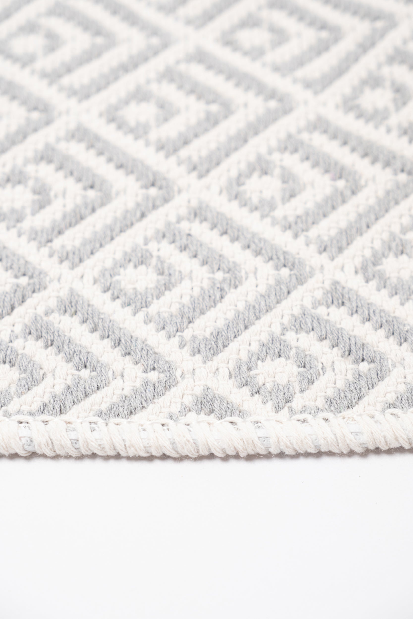Liva LV03 Gri - %100 Pamuk Çift Taraflı Kilim Paspas