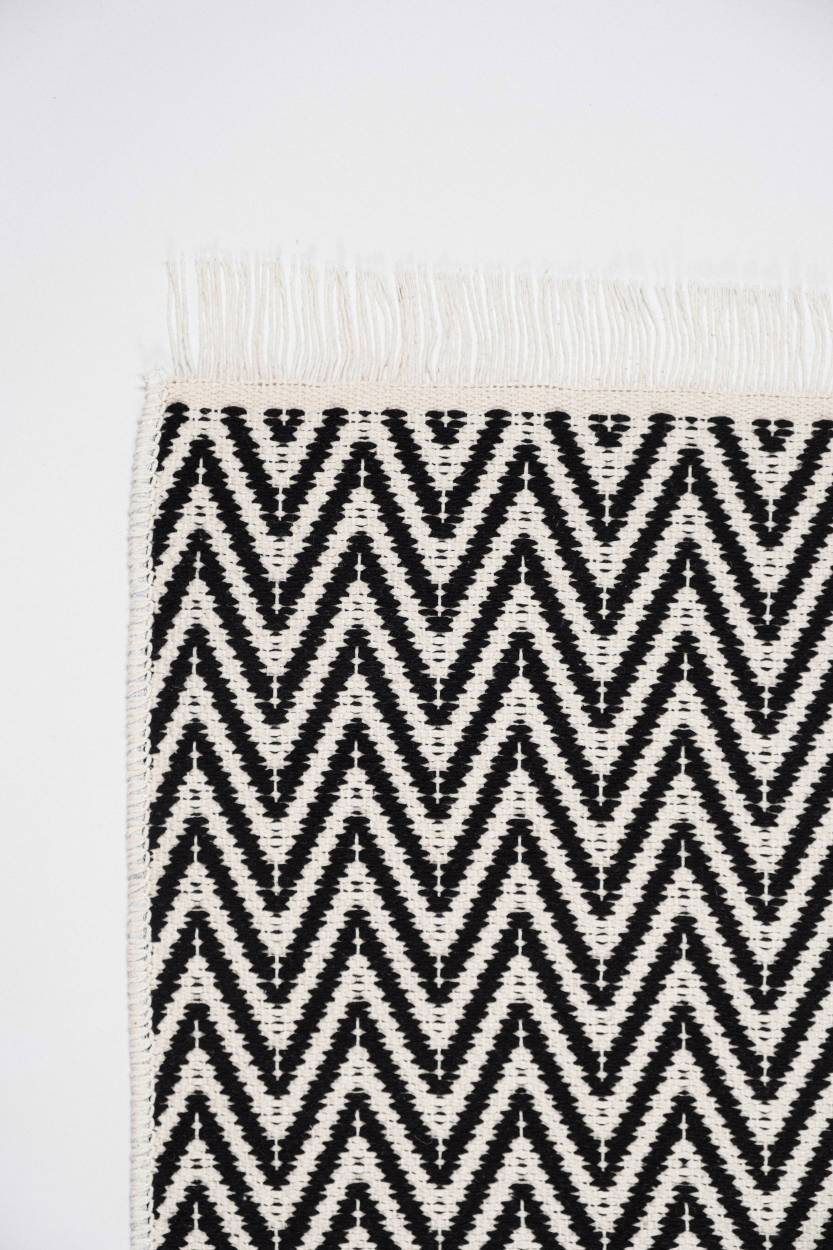 Liva LV01 Siyah - %100 Pamuk Çift Taraflı Kilim Paspas