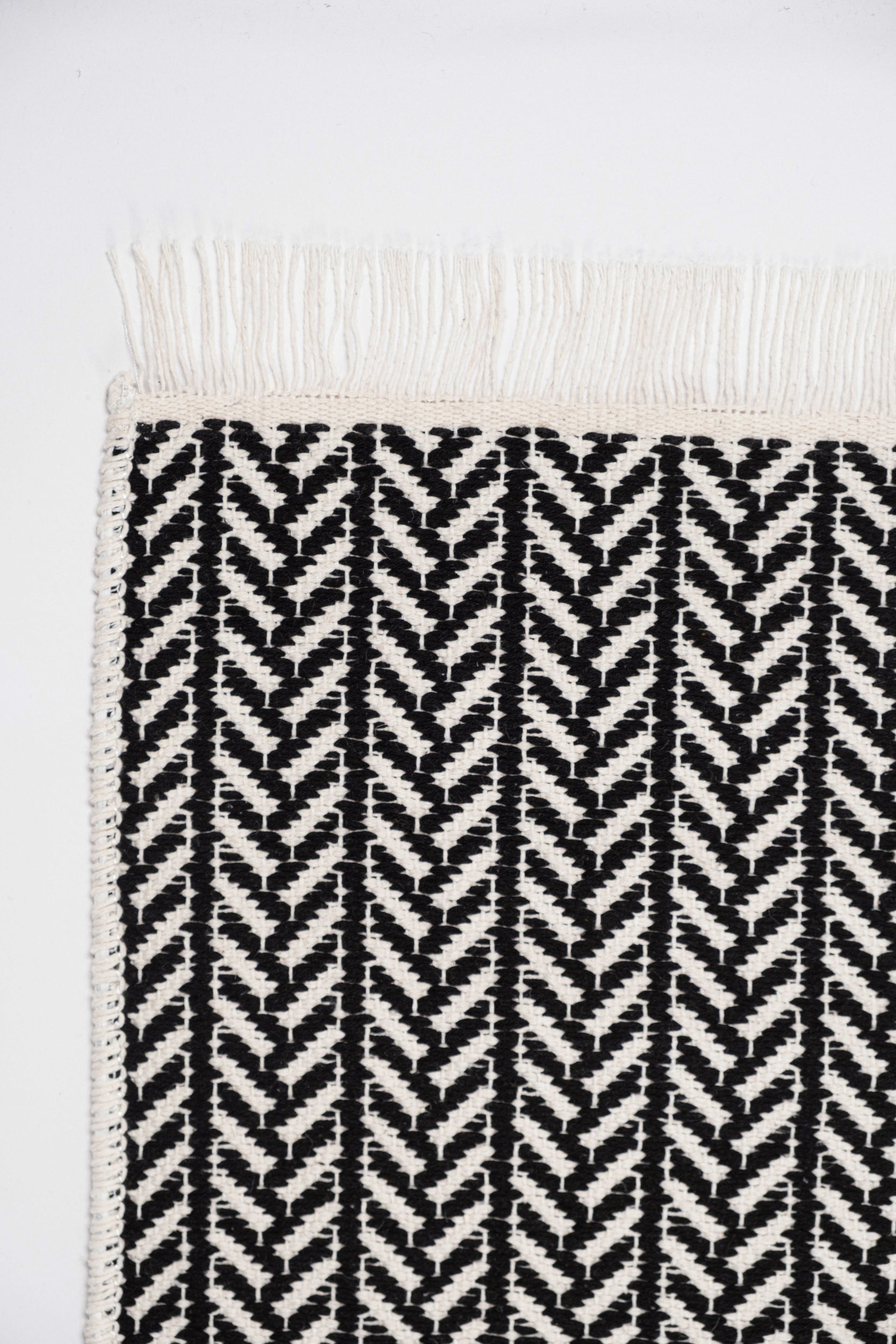 Liva LV04 Siyah - %100 Pamuk Çift Taraflı Kilim Paspas