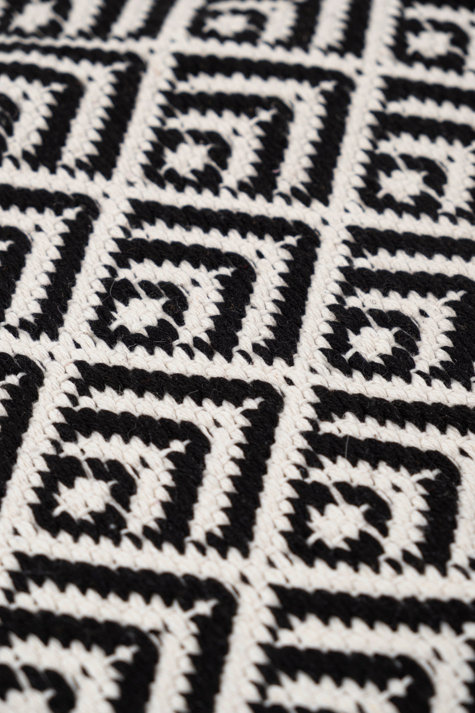Liva LV03 Siyah - %100 Pamuk Çift Taraflı Kilim Paspas