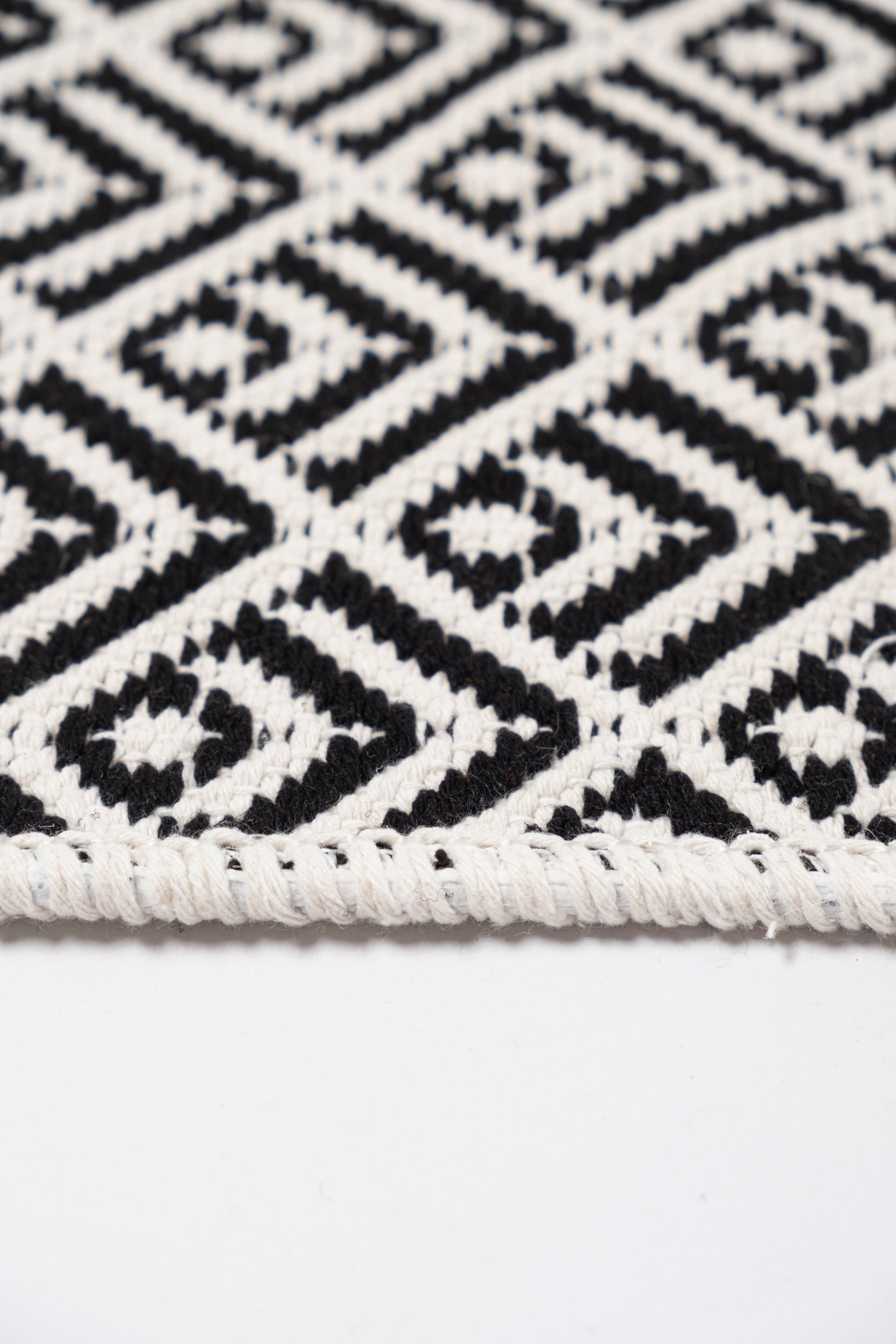 Liva LV03 Siyah - %100 Pamuk Çift Taraflı Kilim Paspas