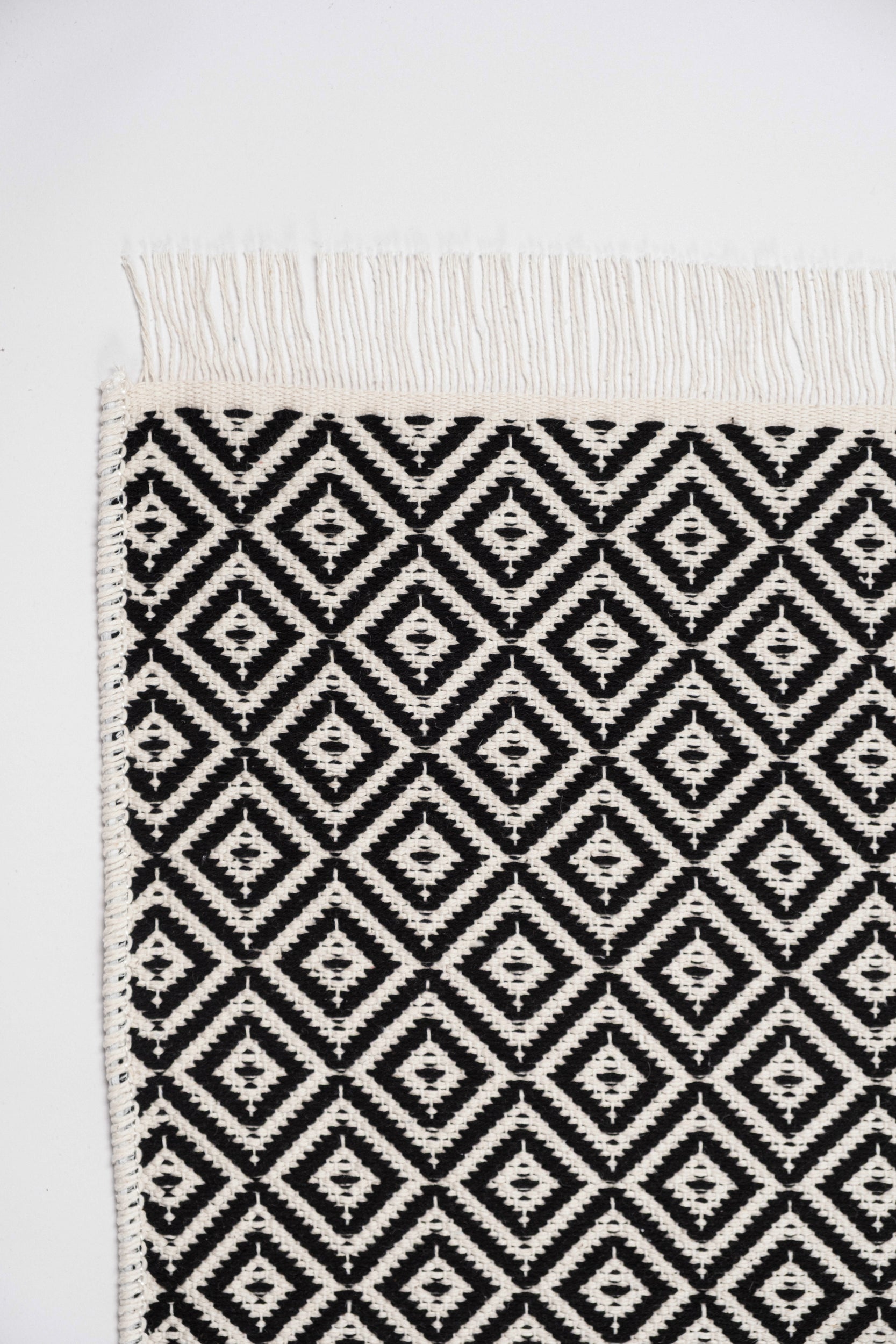 Liva LV02 Siyah - %100 Pamuk Çift Taraflı Kilim Paspas