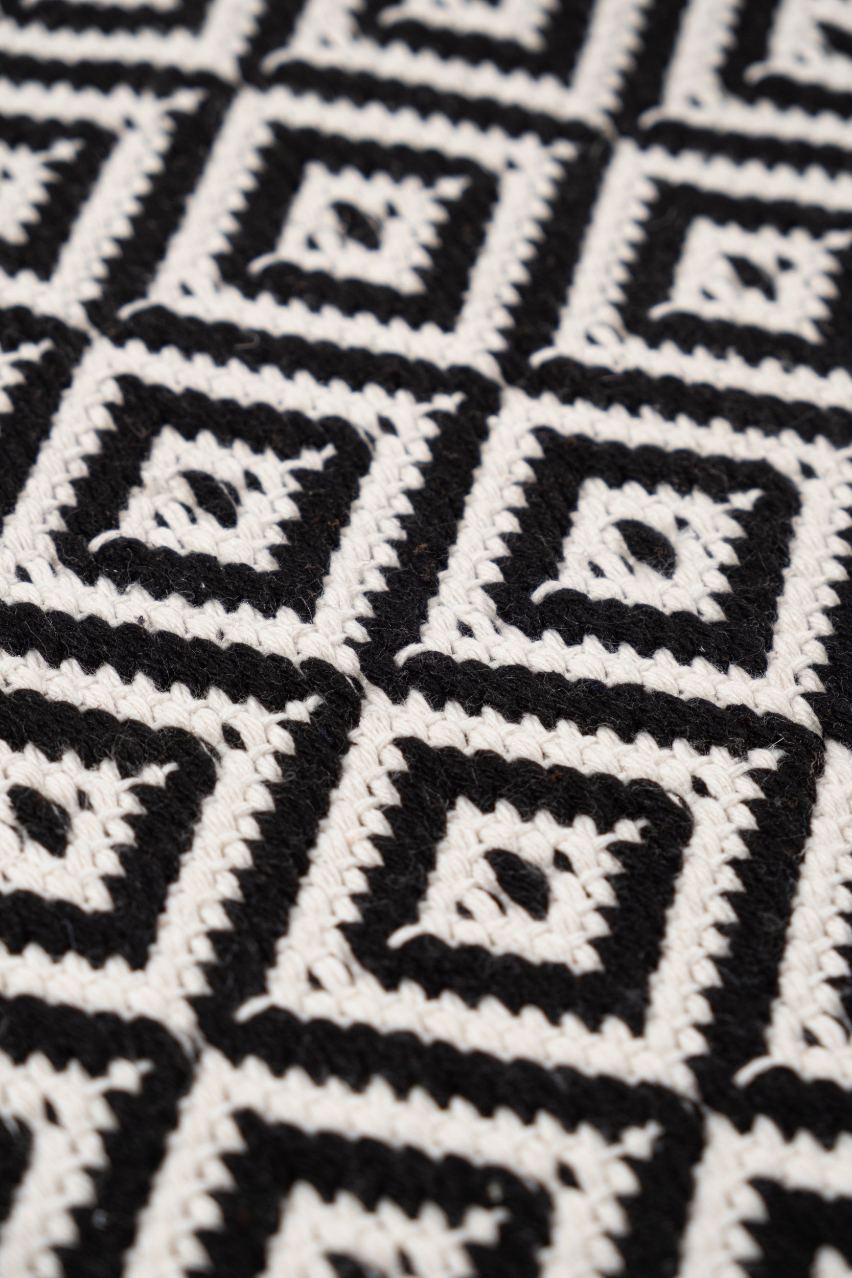 Liva LV02 Siyah - %100 Pamuk Çift Taraflı Kilim Paspas