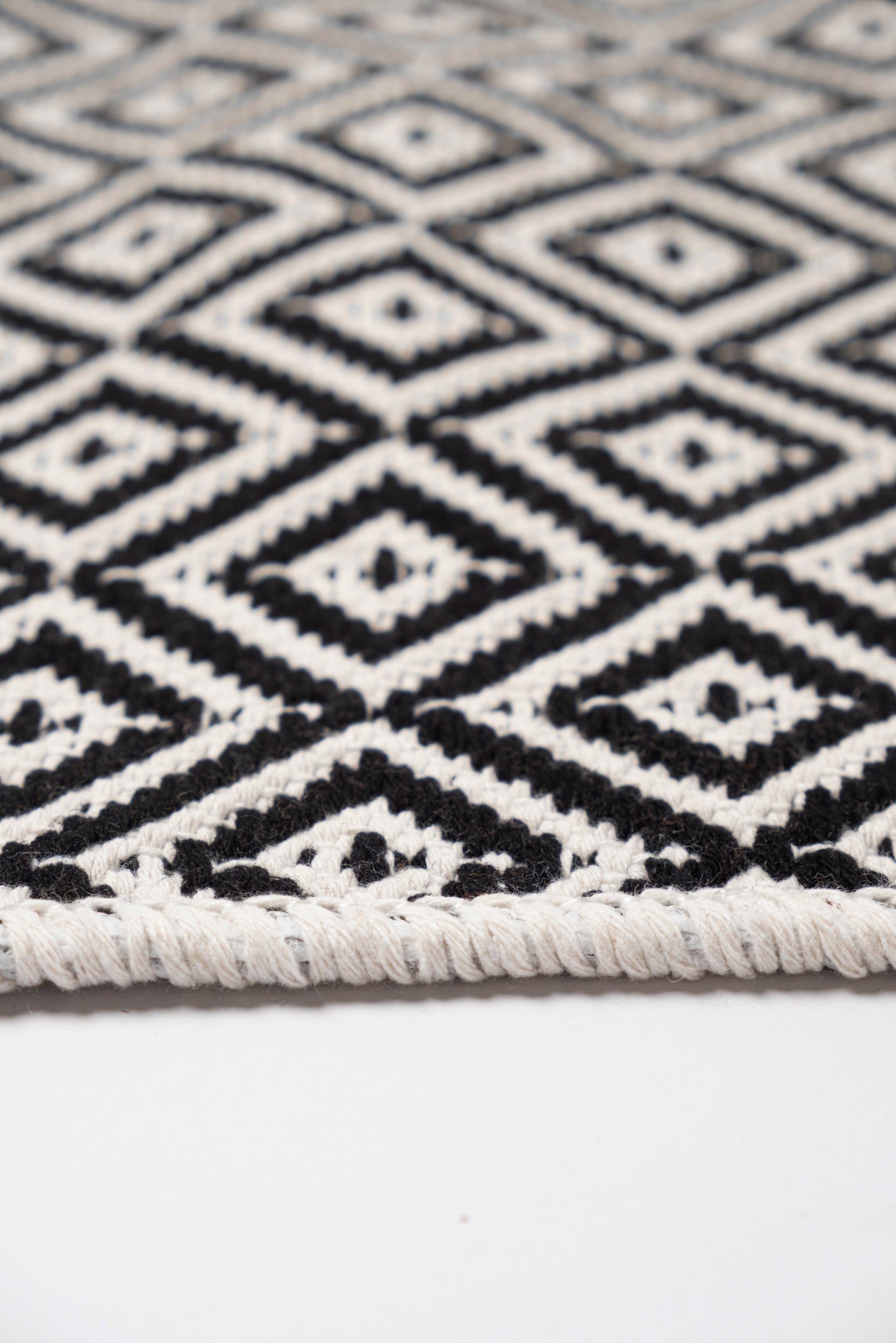 Liva LV02 Siyah - %100 Pamuk Çift Taraflı Kilim Paspas