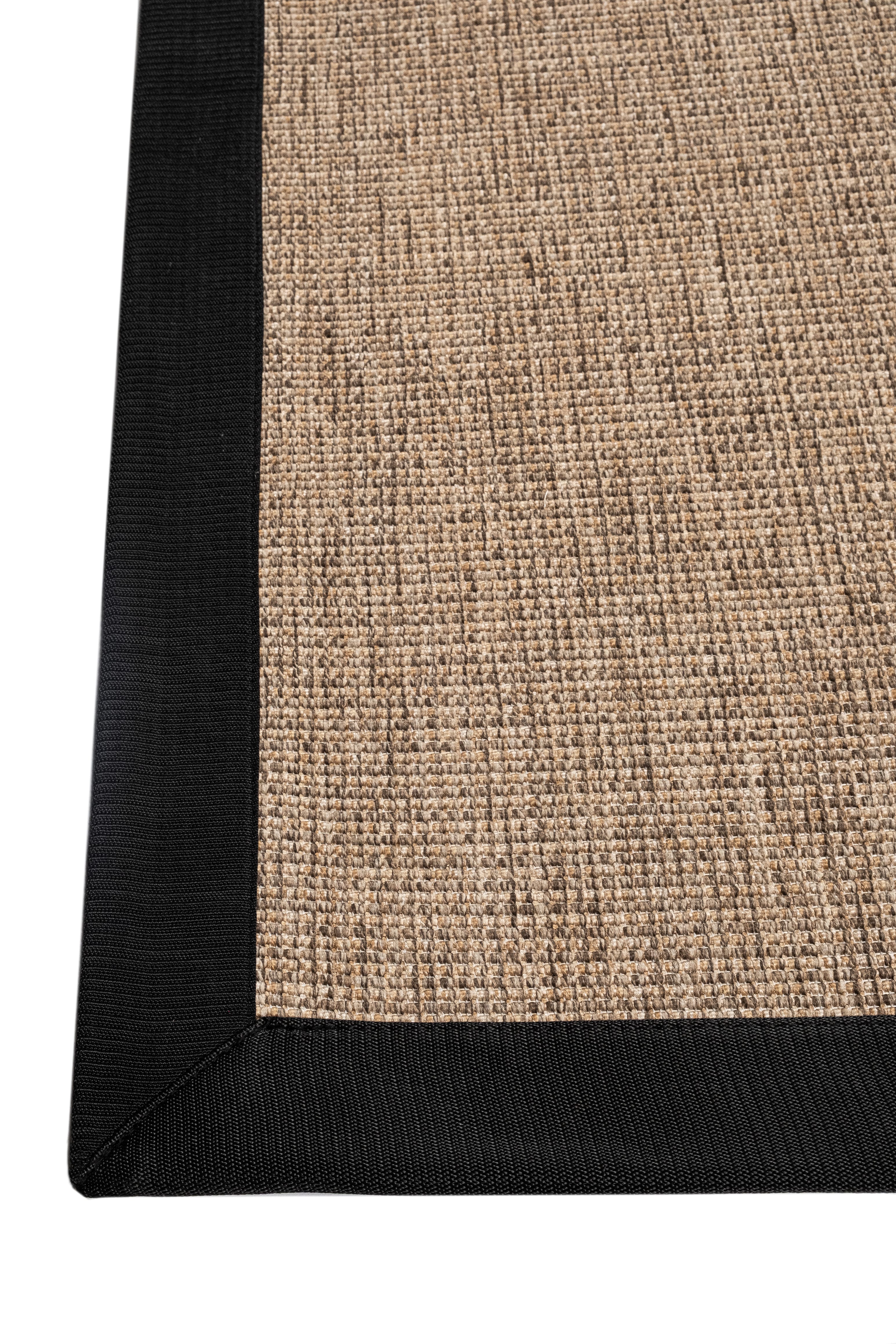 Judy JD03 Sand Cotton Bordure 10 Black Salon Koridor Mutfak Sisal Halı