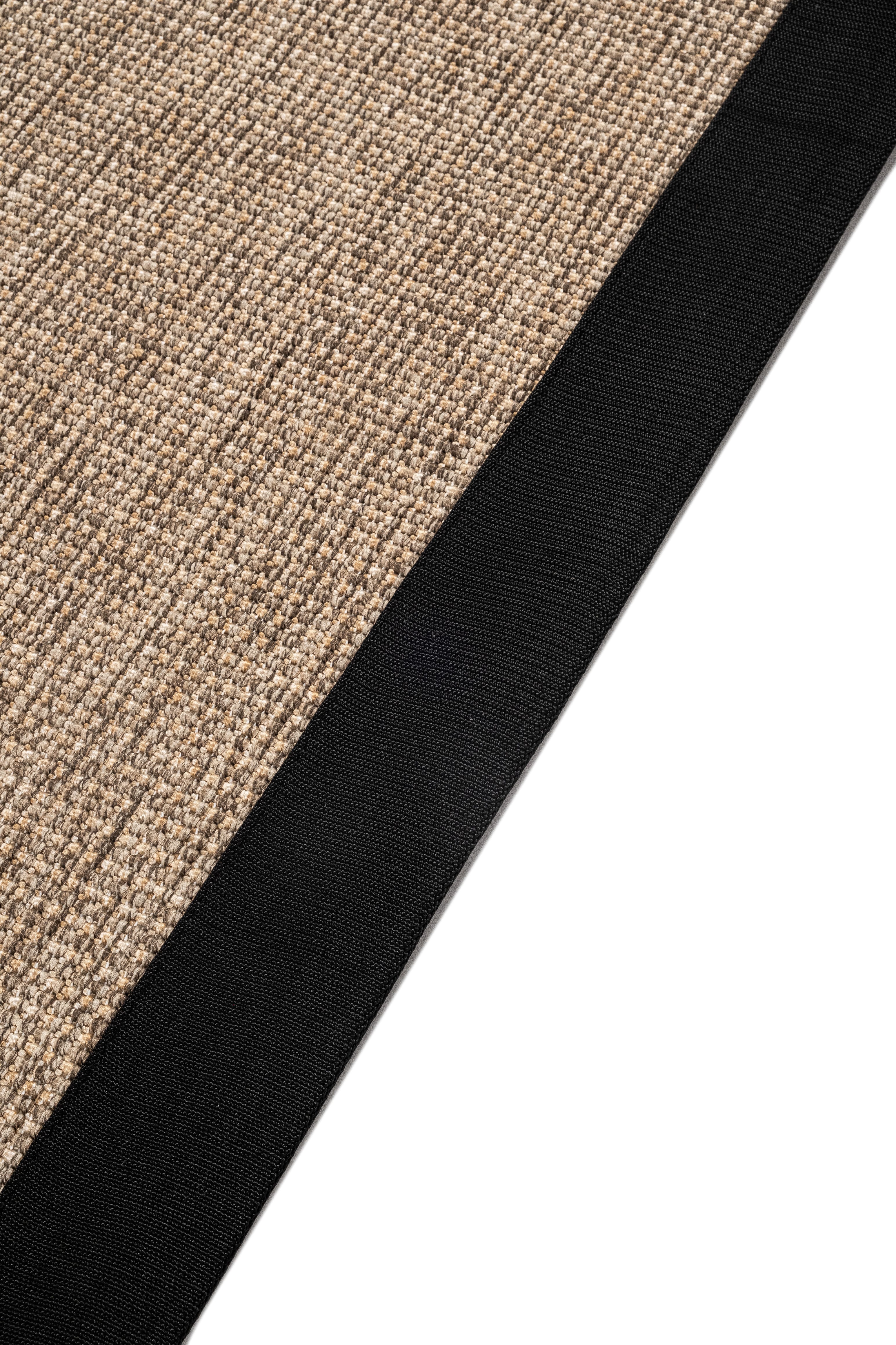 Judy JD03 Sand Cotton Bordure 10 Black Salon Koridor Mutfak Sisal Halı