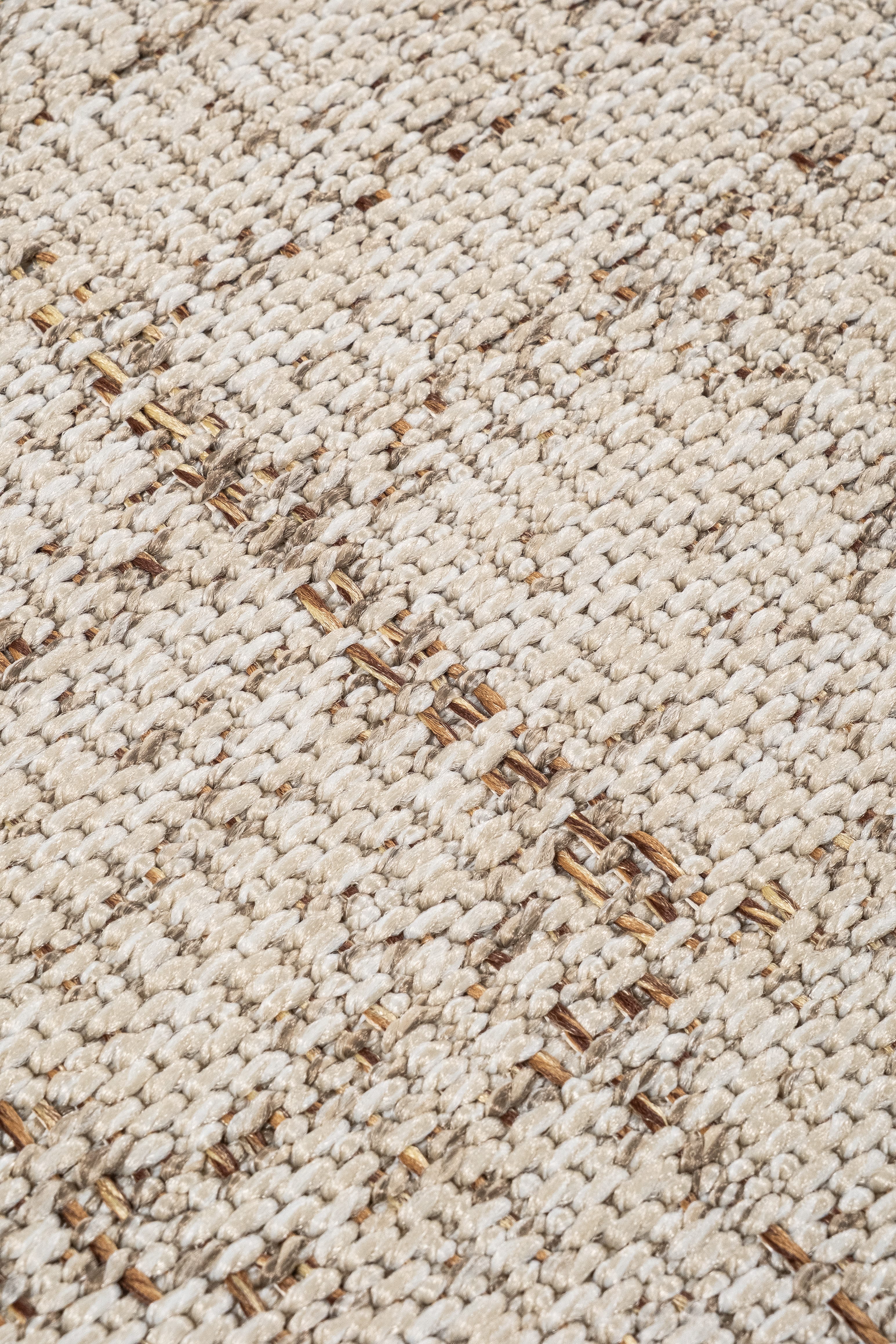 Look LK01 Cream Cotton Bordure 04 Dark Beige Salon Koridor Mutfak Sisal Halı