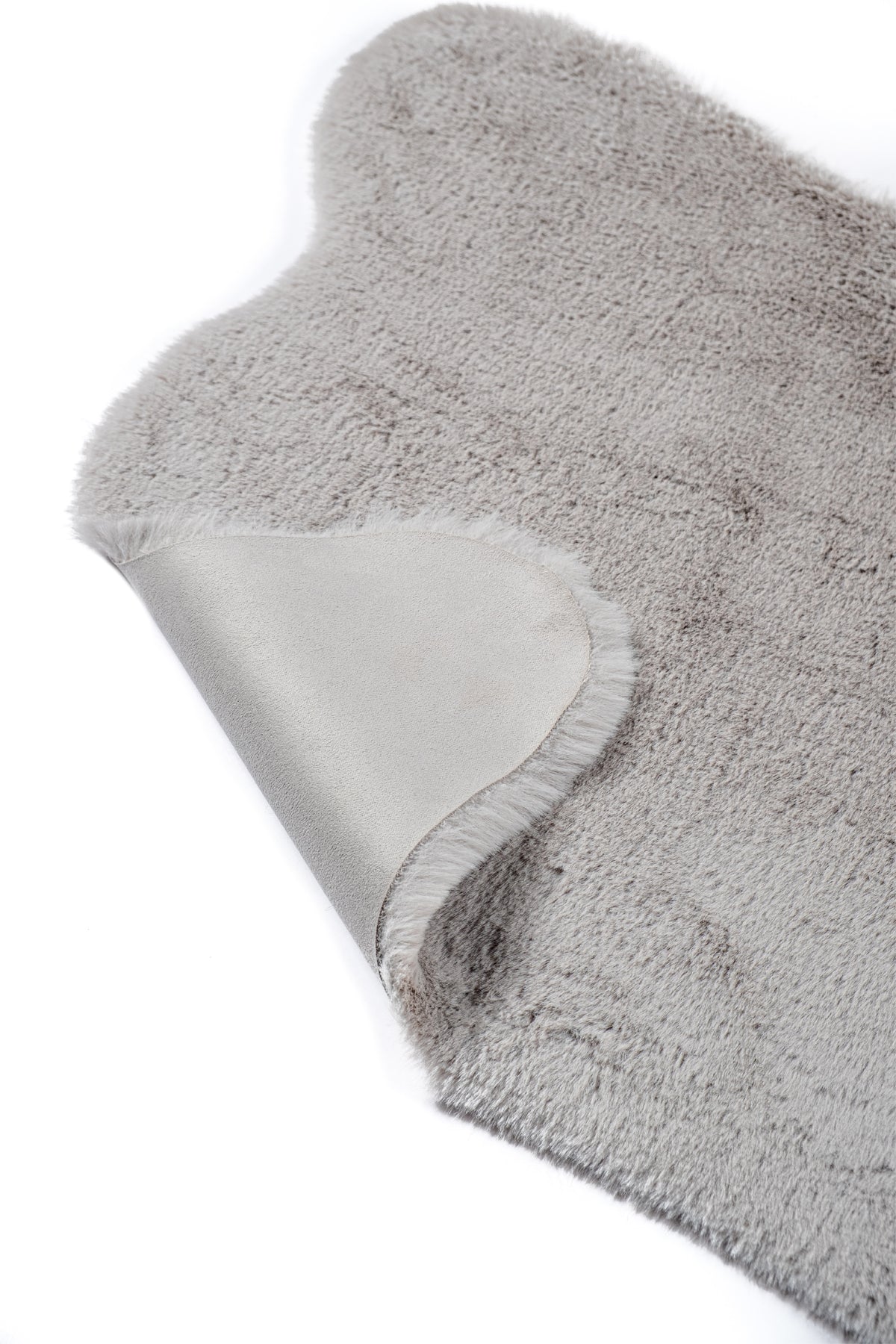 Bunny BN01 Grey Tavşan Postu Yumuşak Pelüş Halı