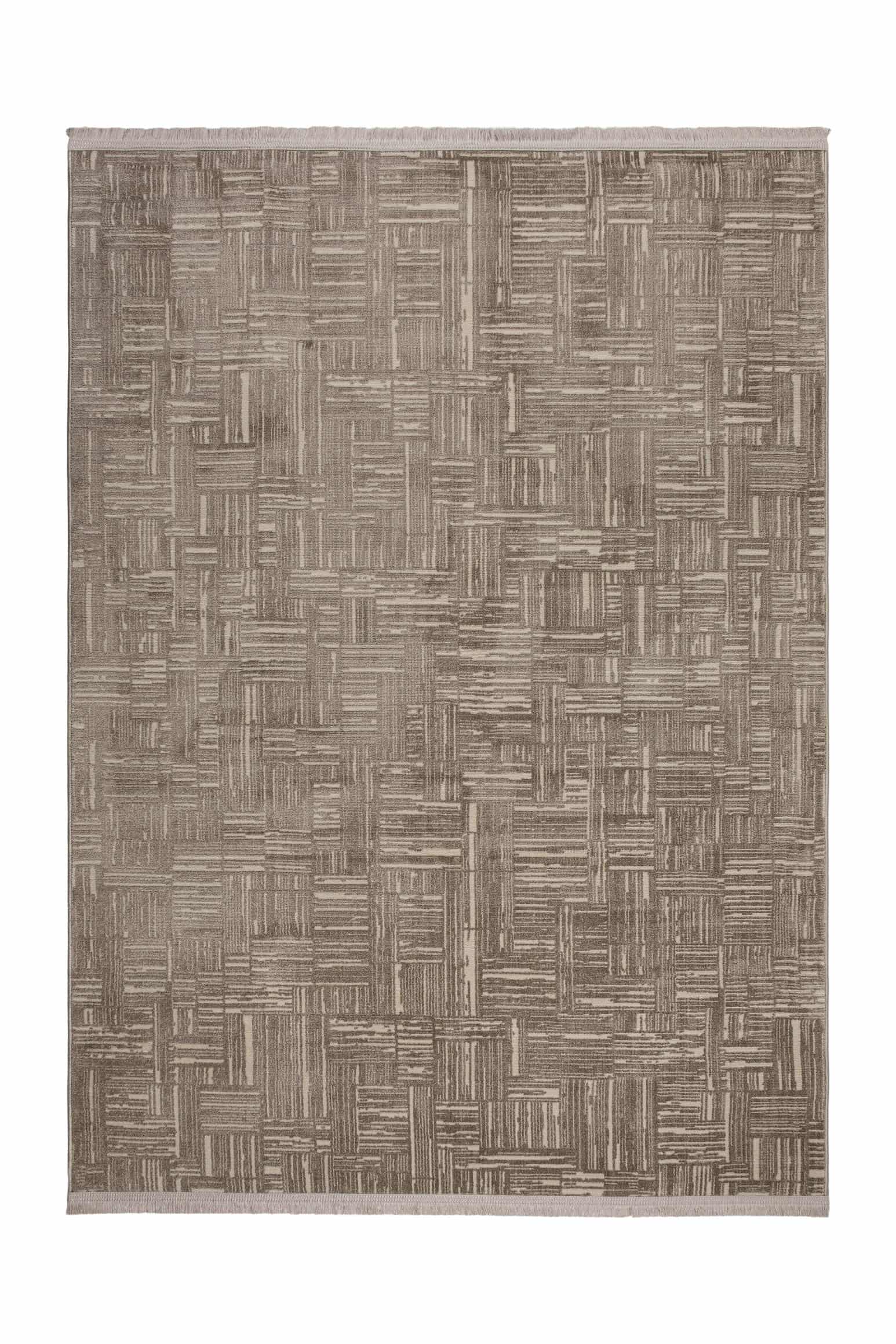 Line LN03 Beige Modern Çizgili Bohem Salon Halısı