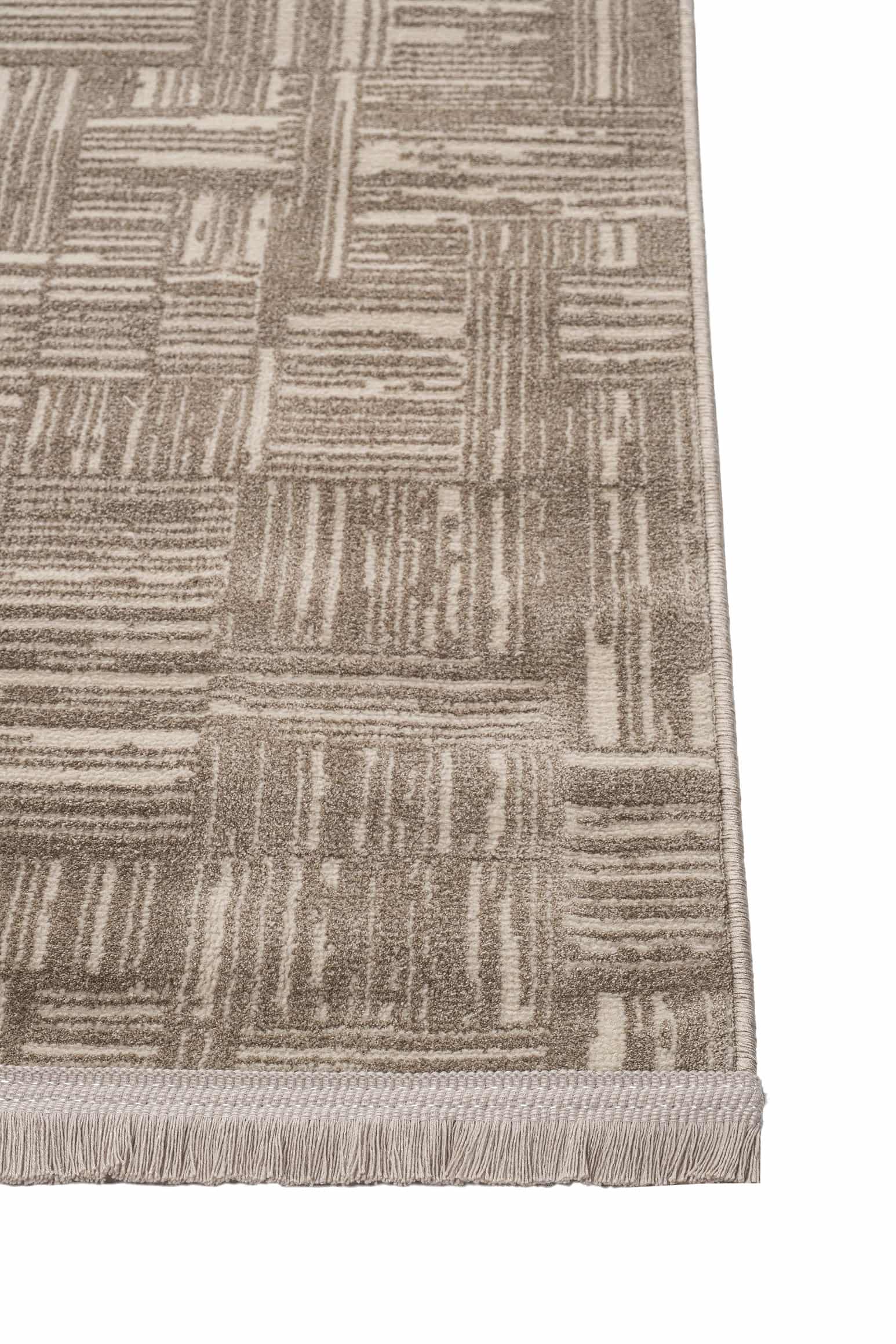 Line LN03 Beige Modern Çizgili Bohem Salon Halısı