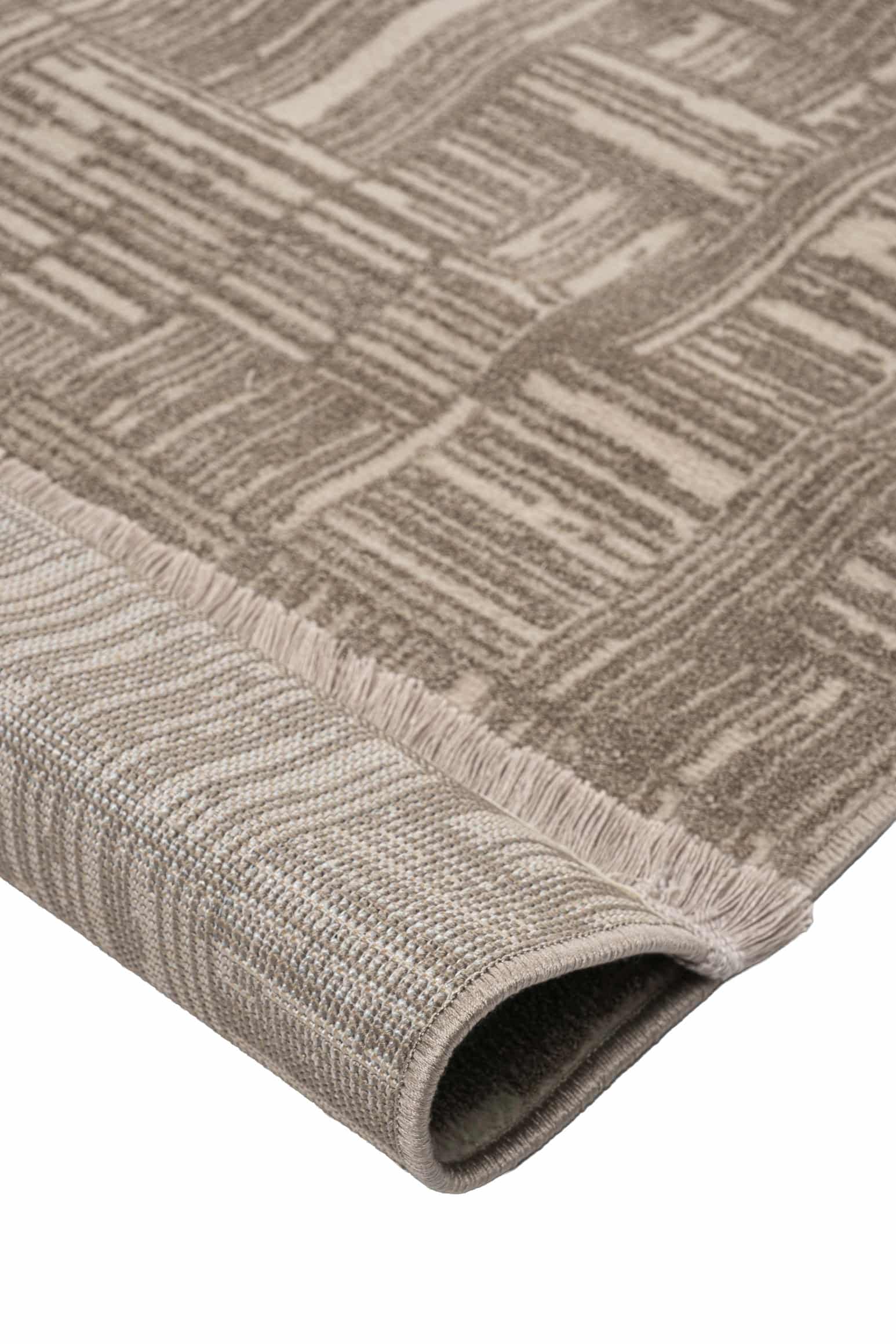 Line LN03 Beige Modern Çizgili Bohem Salon Halısı