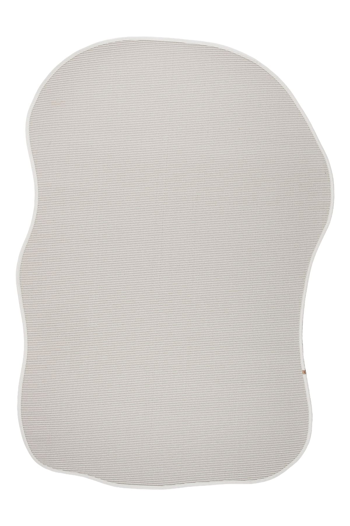 Canvas 3 Suit SU01 Cream Cotton Bordure 01 White Amorf Sisal Halı