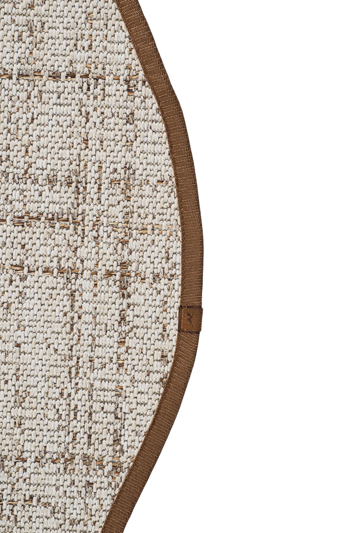 Canvas 3 Look LK01 Cream Cotton Bordure 04 Dark Beige Amorf Sisal Halı