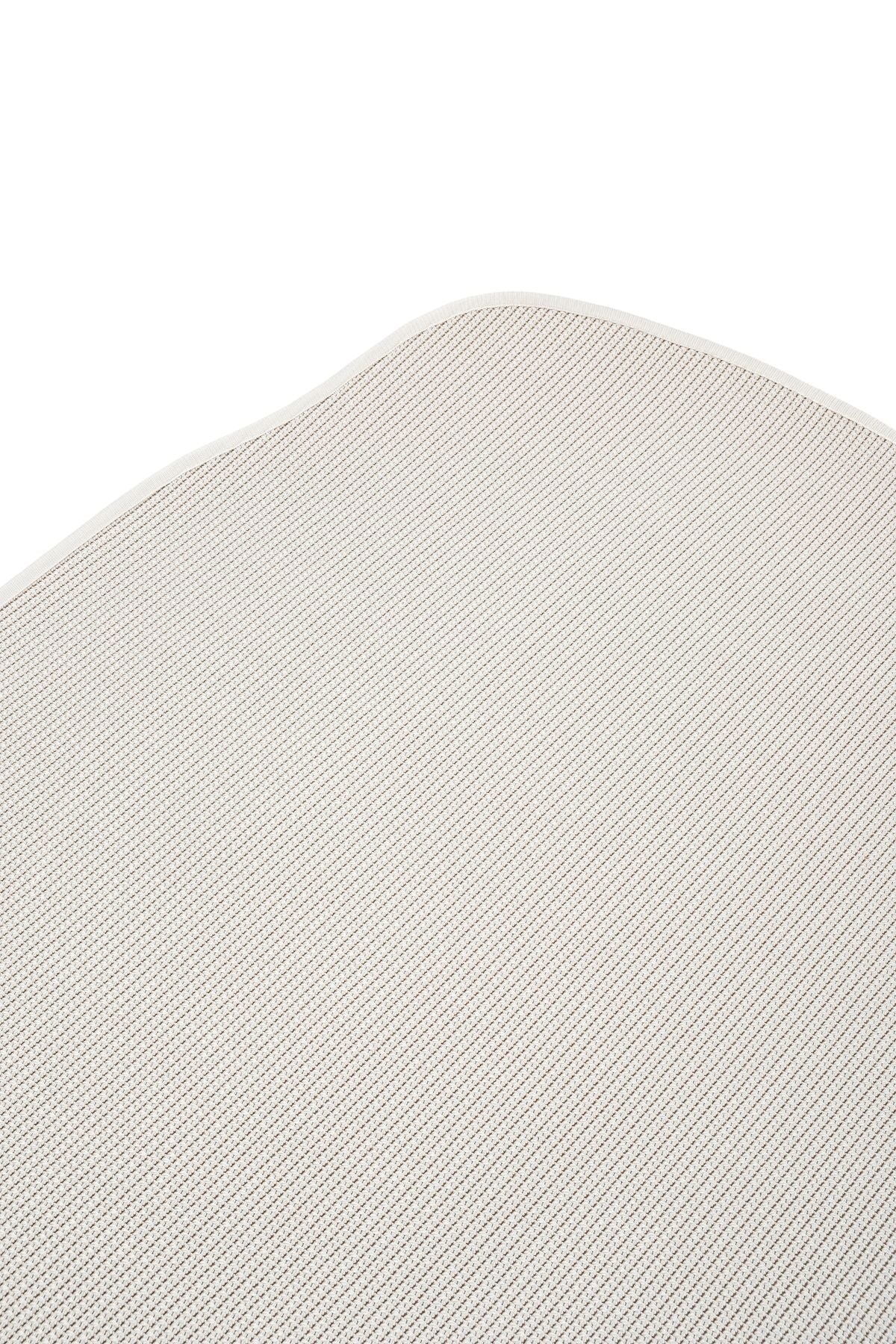 Canvas 3 Suit SU01 Cream Cotton Bordure 01 White Amorf Sisal Halı