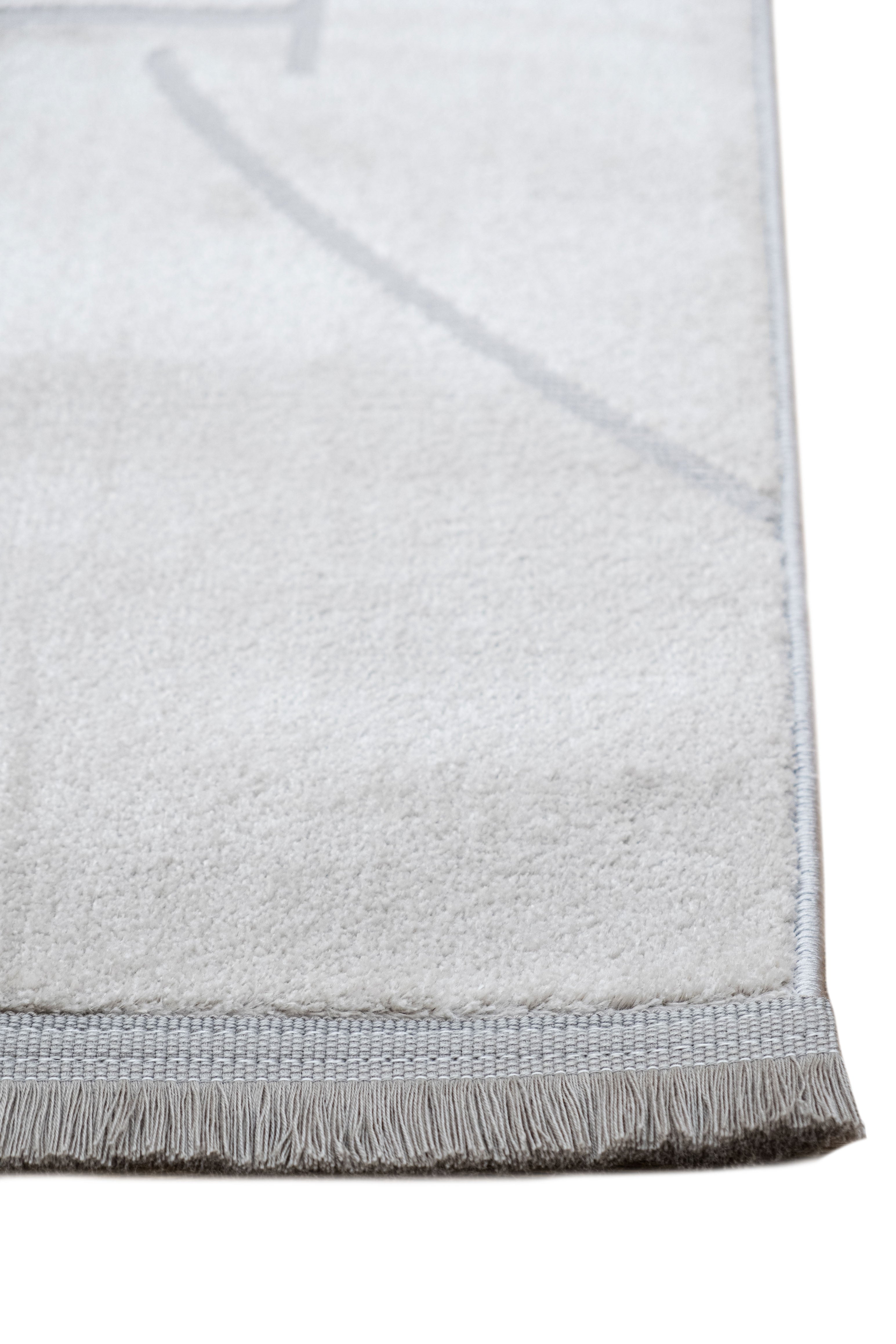 Luca LC02 Grey Plush Textured Soft Living Room Carpet