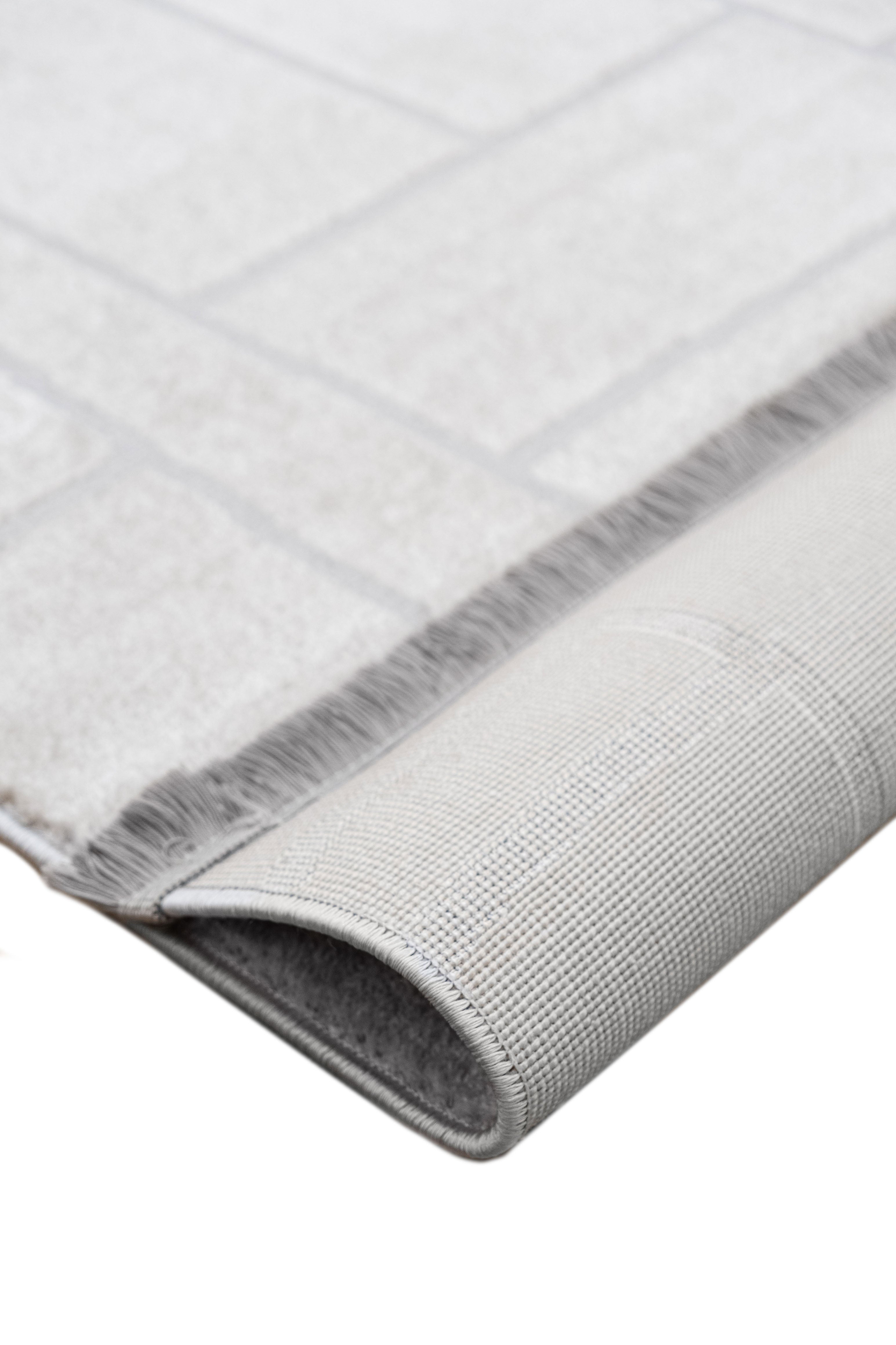 Luca LC02 Grey Plush Textured Soft Living Room Carpet