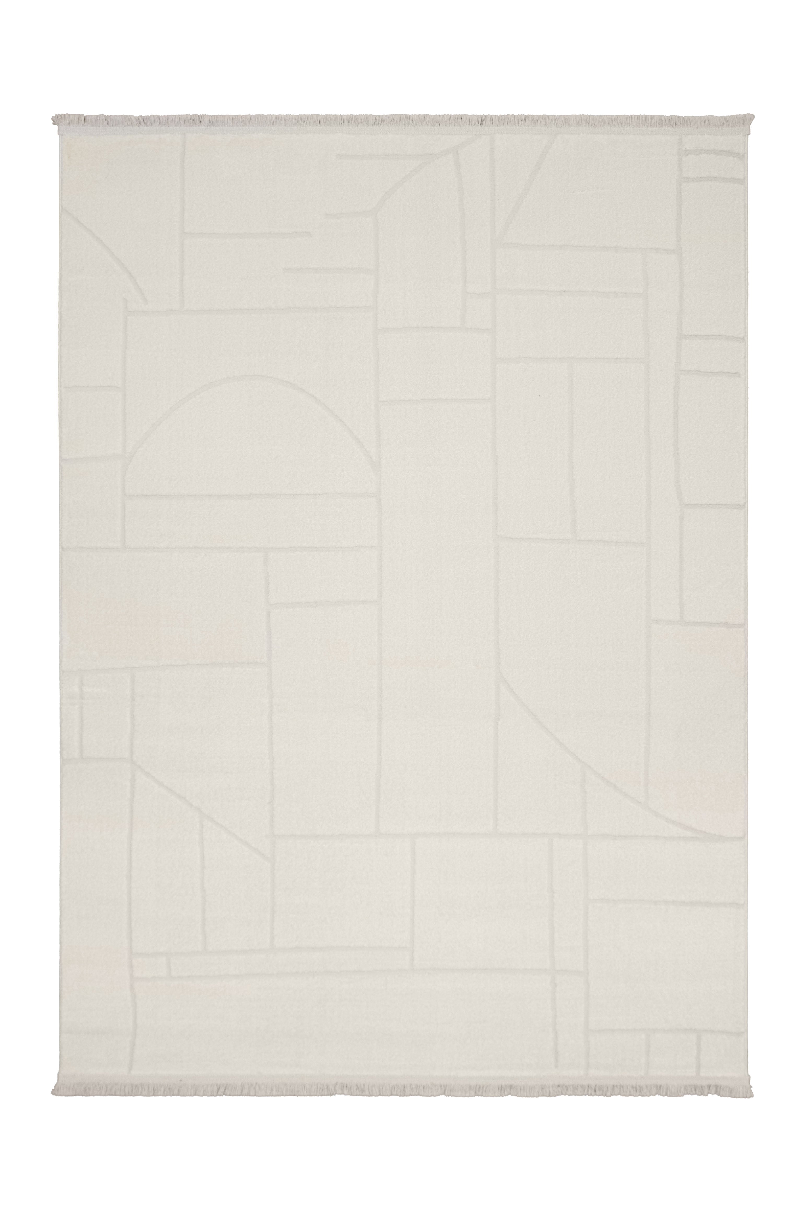 Luca LC01 Cream Plush Textured Soft Living Room Carpet
