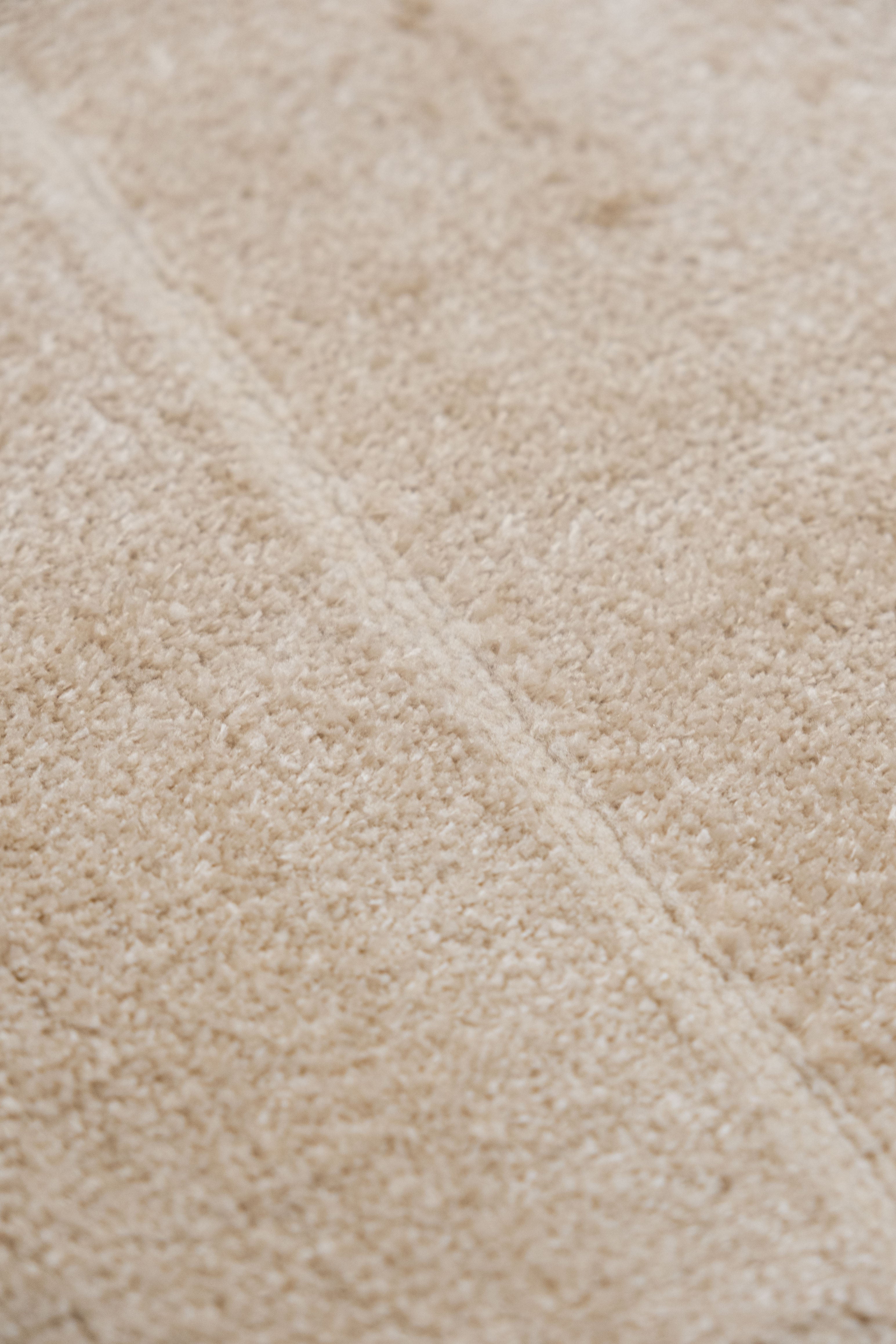 Luca LC03 Beige Plush Textured Soft Living Room Carpet