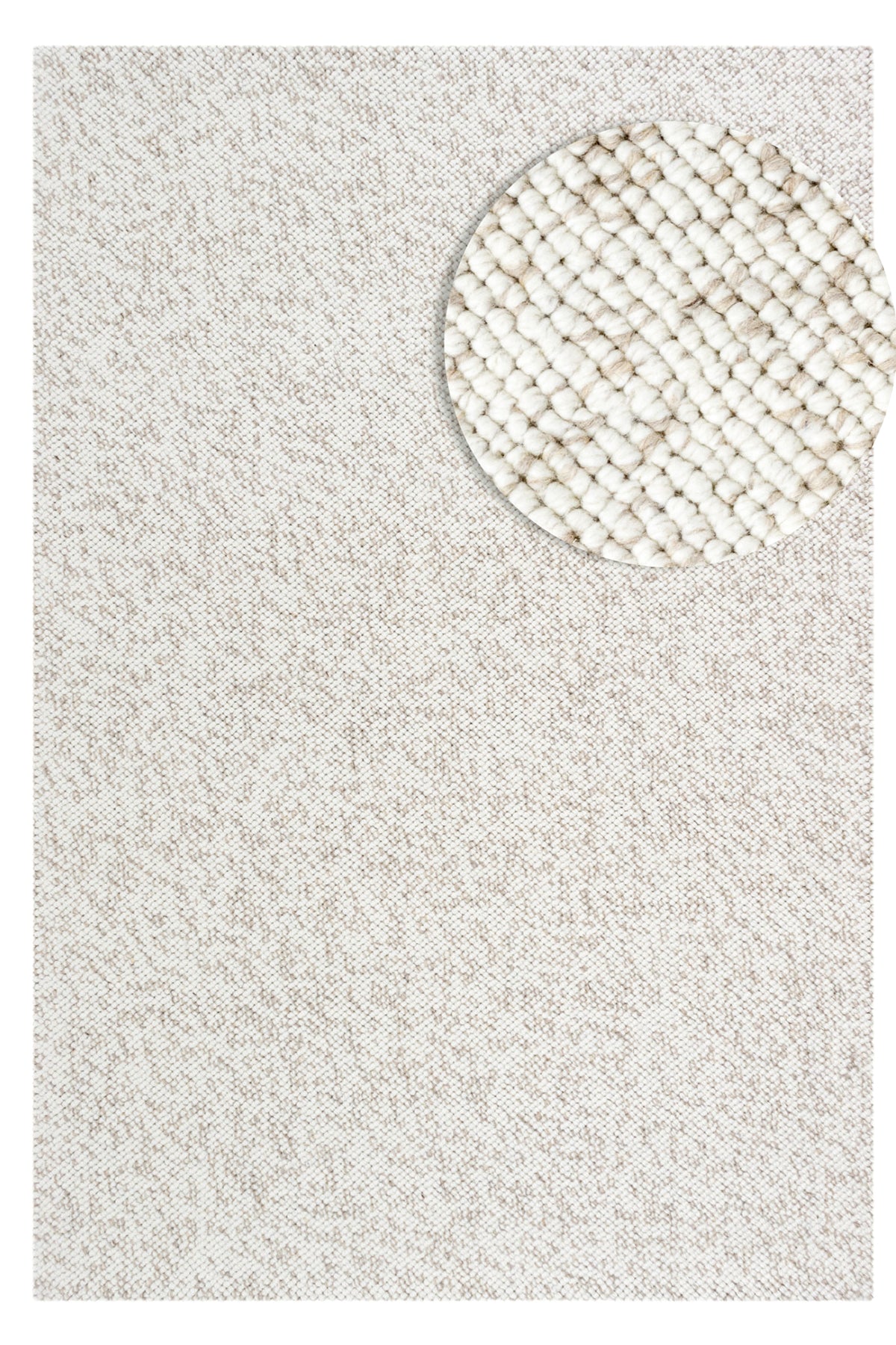 Polly PL 01 Cream Beige Doğal Yün Halı