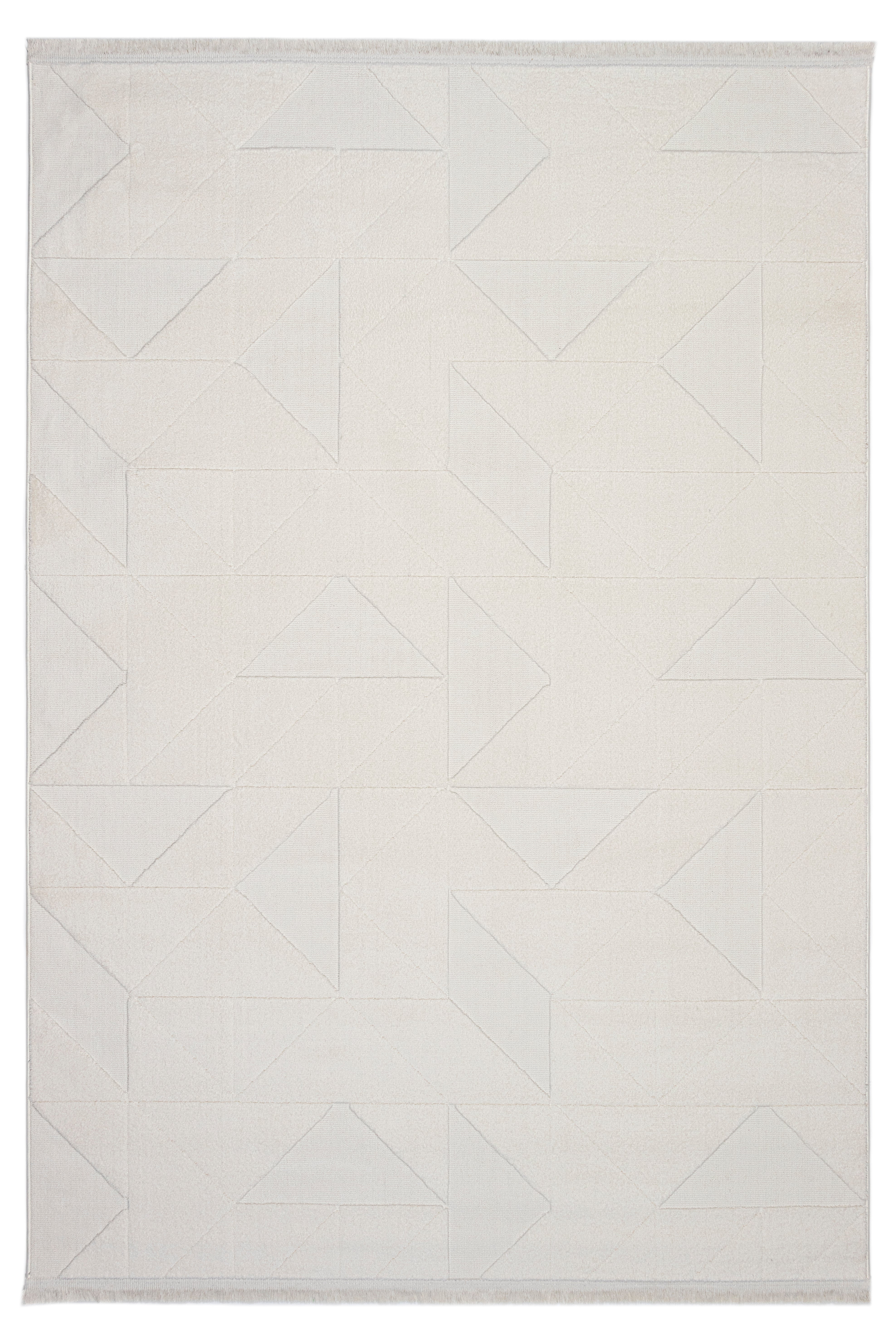 Sidney SD03 Cream Pelüş Dokulu Salon Makine Halısı