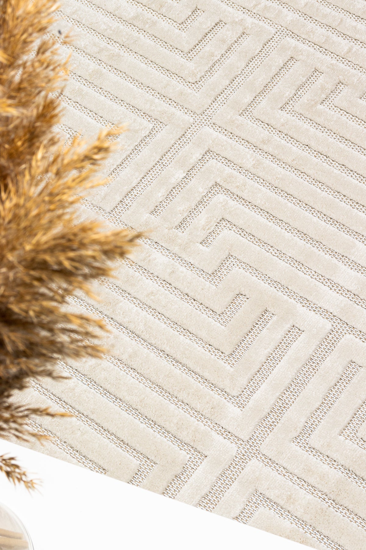 Pier PR01 Cream İskandinav Desenli Modern Salon Halısı