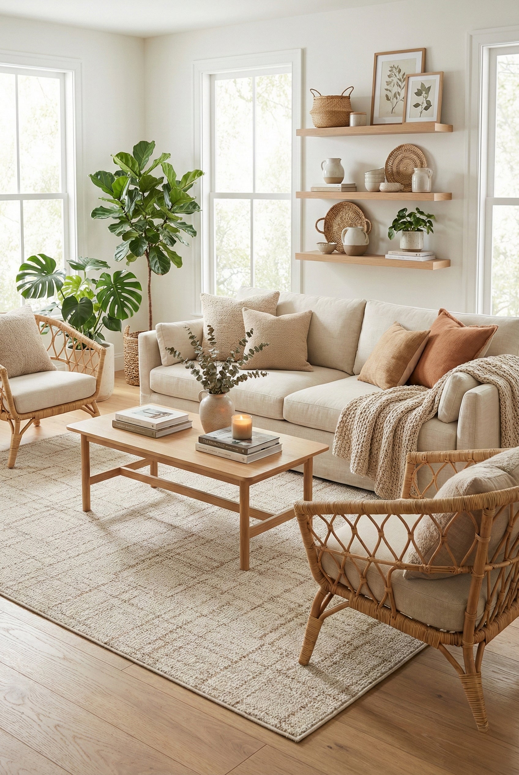 Look LK 01 Cream Salon Koridor Mutfak Sisal Halı