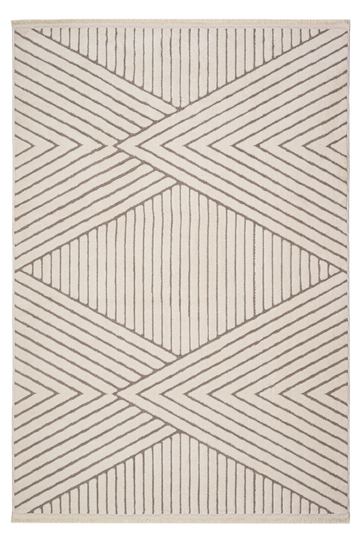 Sidney SD02 Cream Beige Pelüş Dokulu Salon Makine Halısı