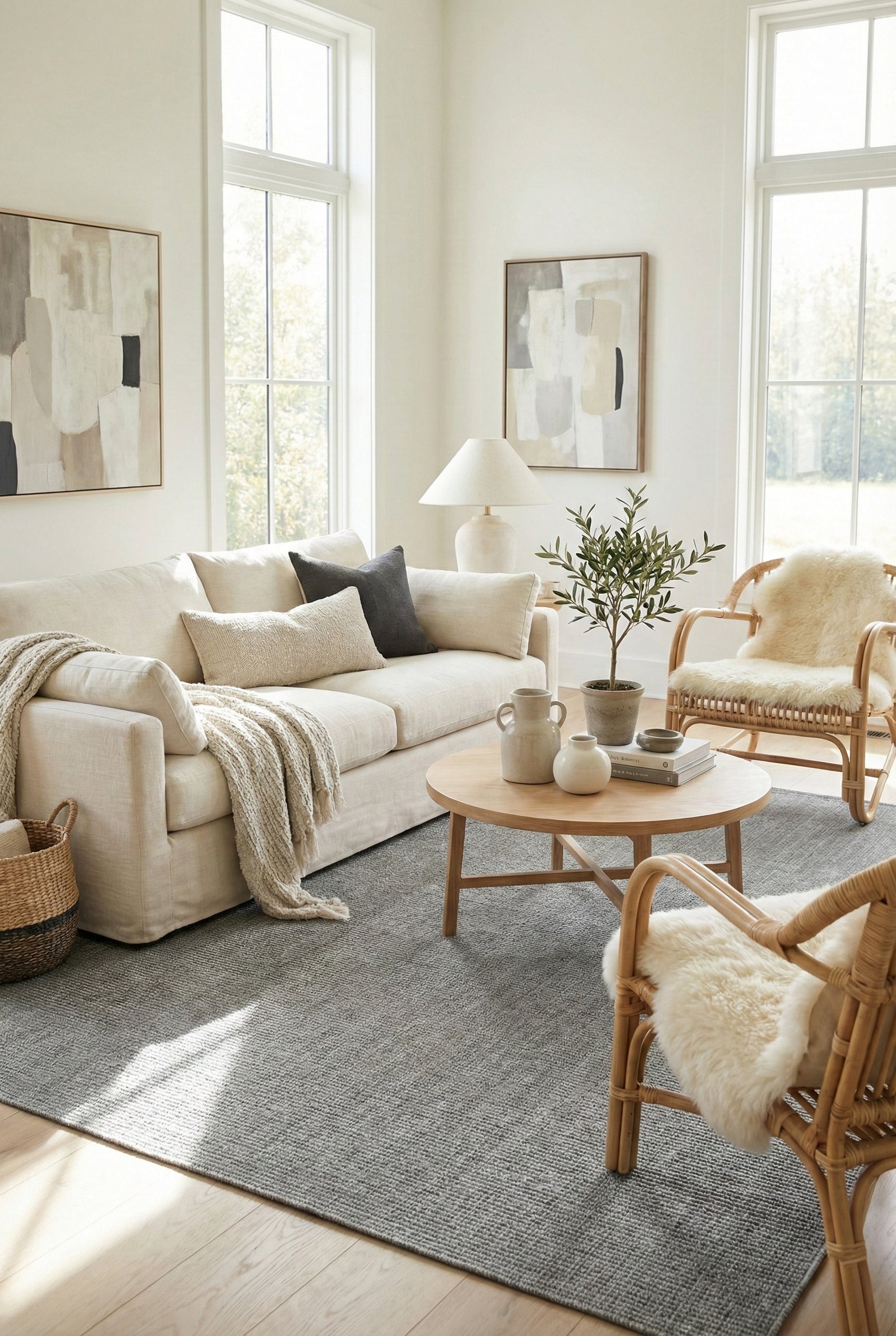 Suit 02 Grey Doğal Sisal Halı