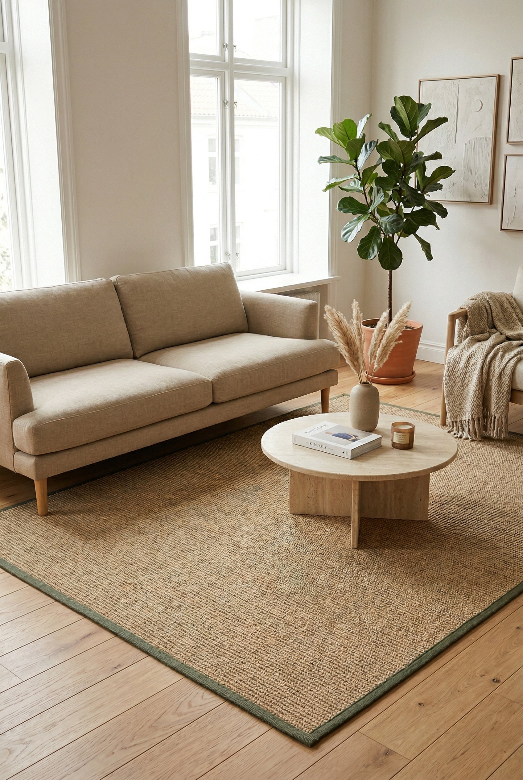 Suit SU03 Jut Biye 03 Green Doğal Sisal Halı