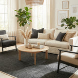 Suit SU04 Anthracite Biye 02 Beige Doğal Sisal Halı