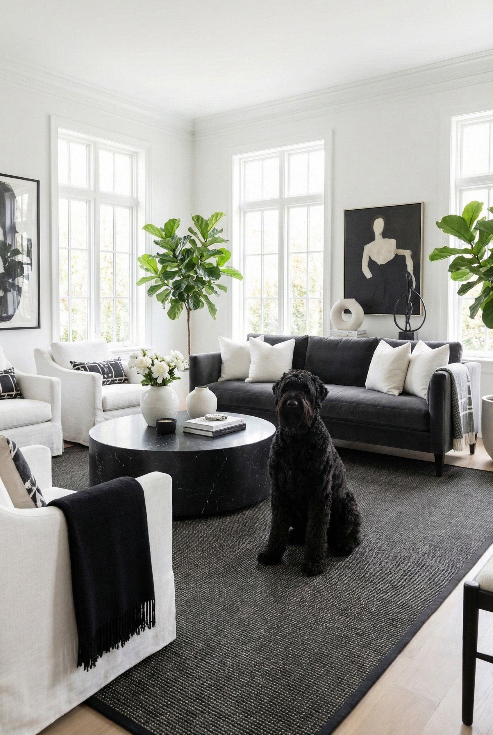 Suit SU04 Anthracite Biye 10 Black Doğal Sisal Halı