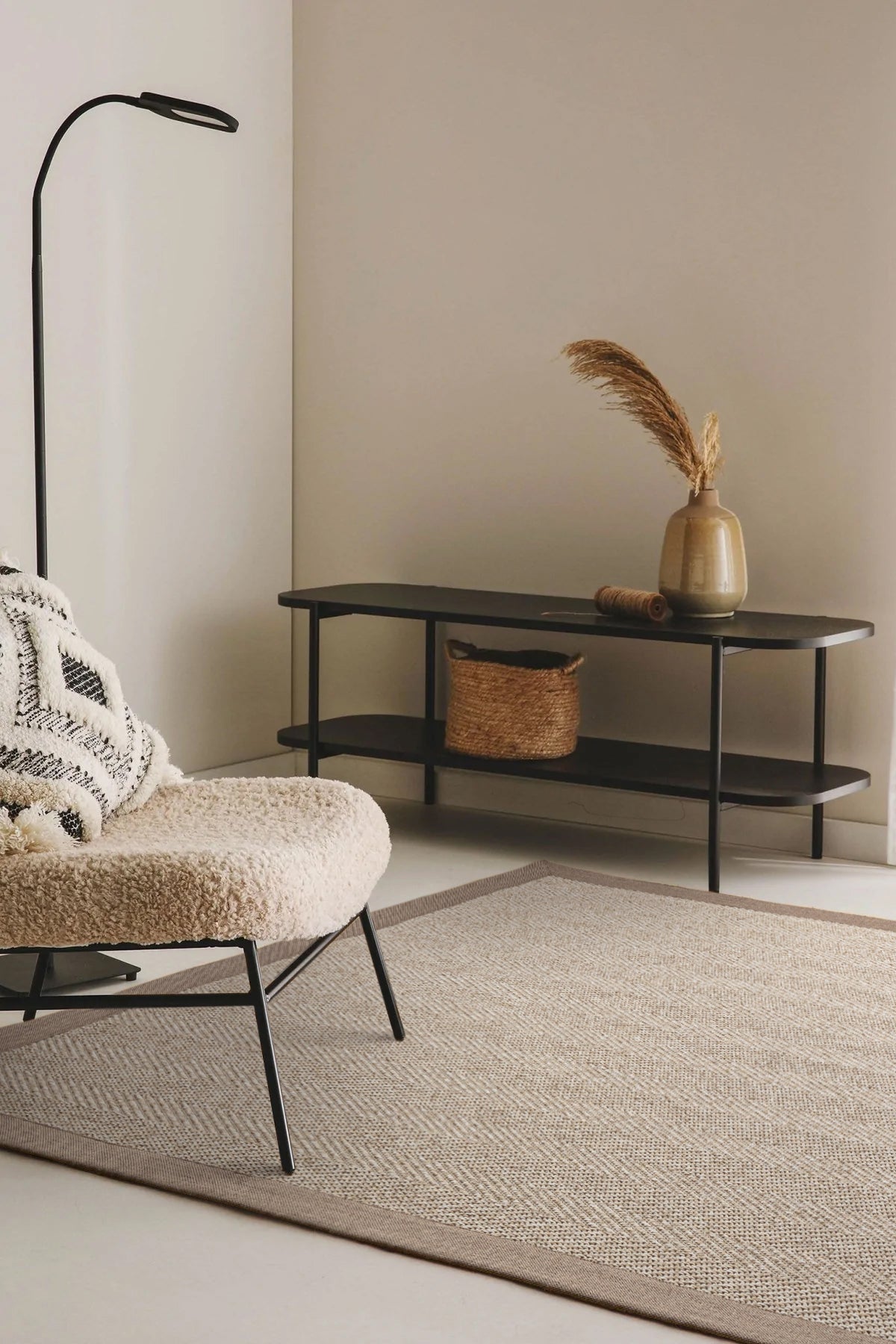 Jutte 03 M-201 Cream Beige Doğal Jüt Sisal Halı