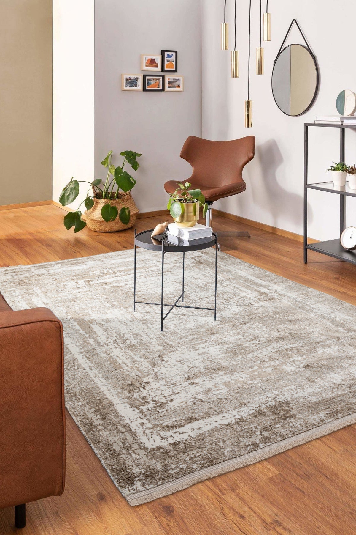 Lima LM03 Beige Modern Salon Halısı