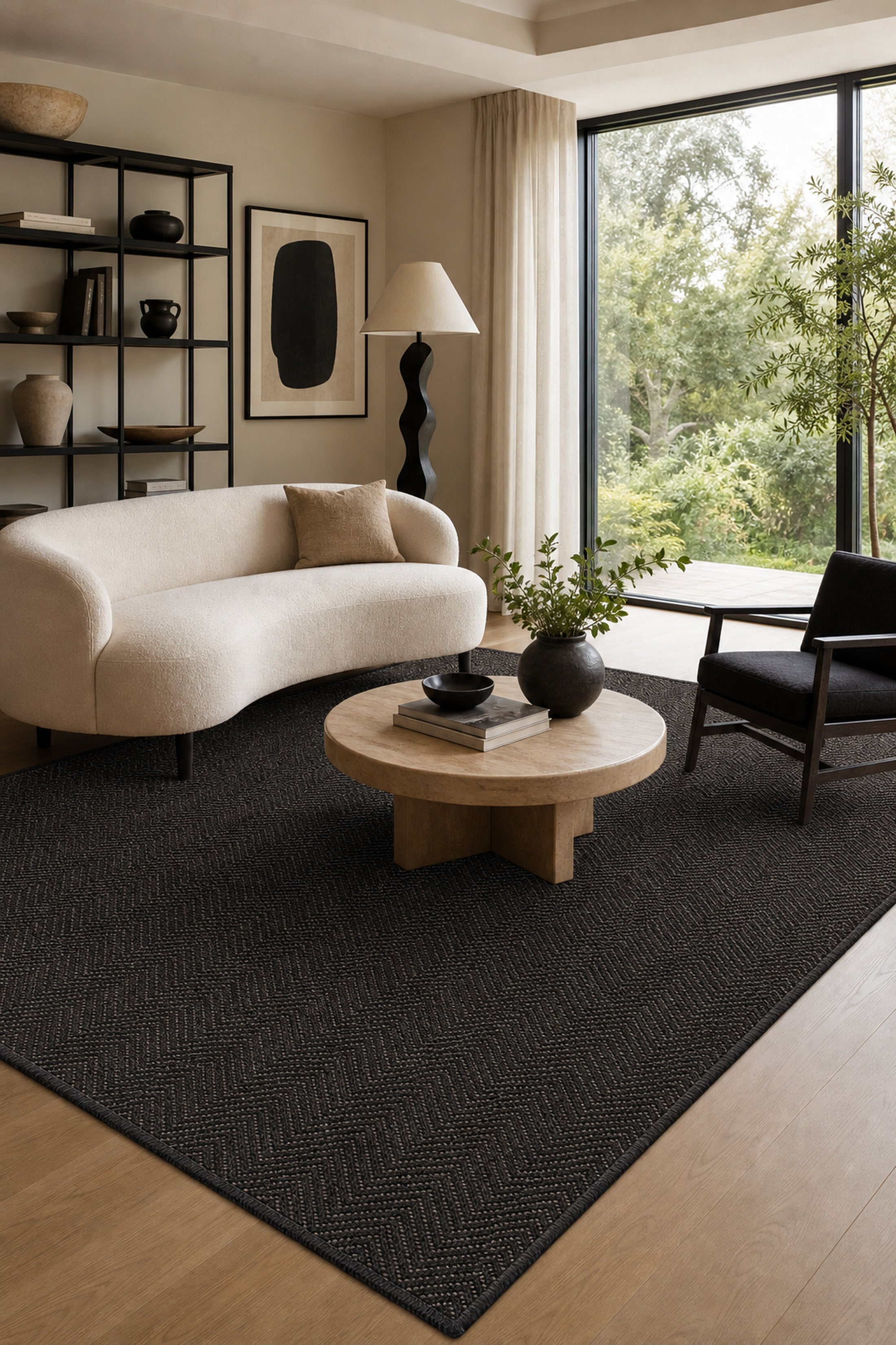 Luna LN04 Anthracite lifestyle - büyük 6m² salon sahnesi