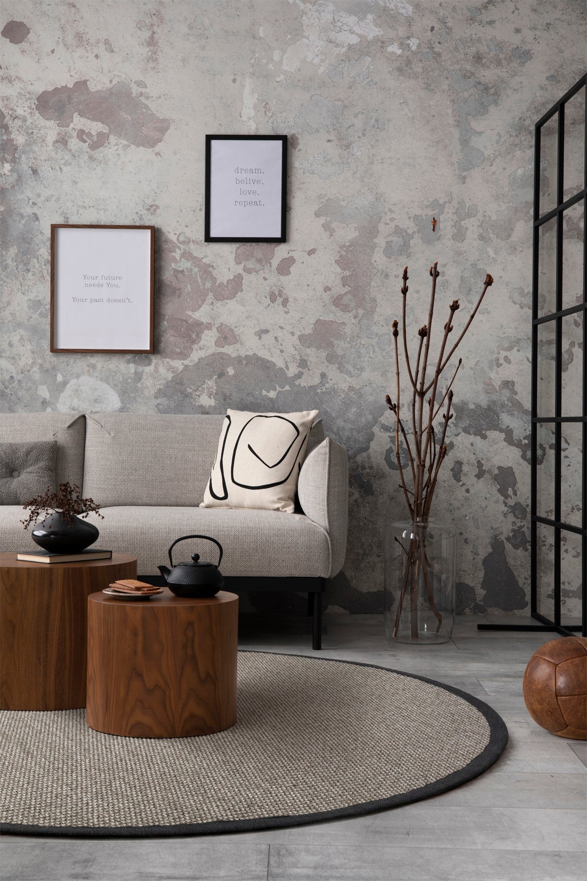 Jutte 04 M-406 Yuvarlak Doğal Jüt Sisal Halı