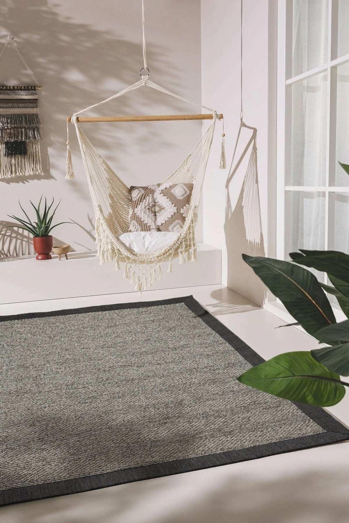 Jutte 06 M-404 Grey Doğal Jüt Sisal Halı